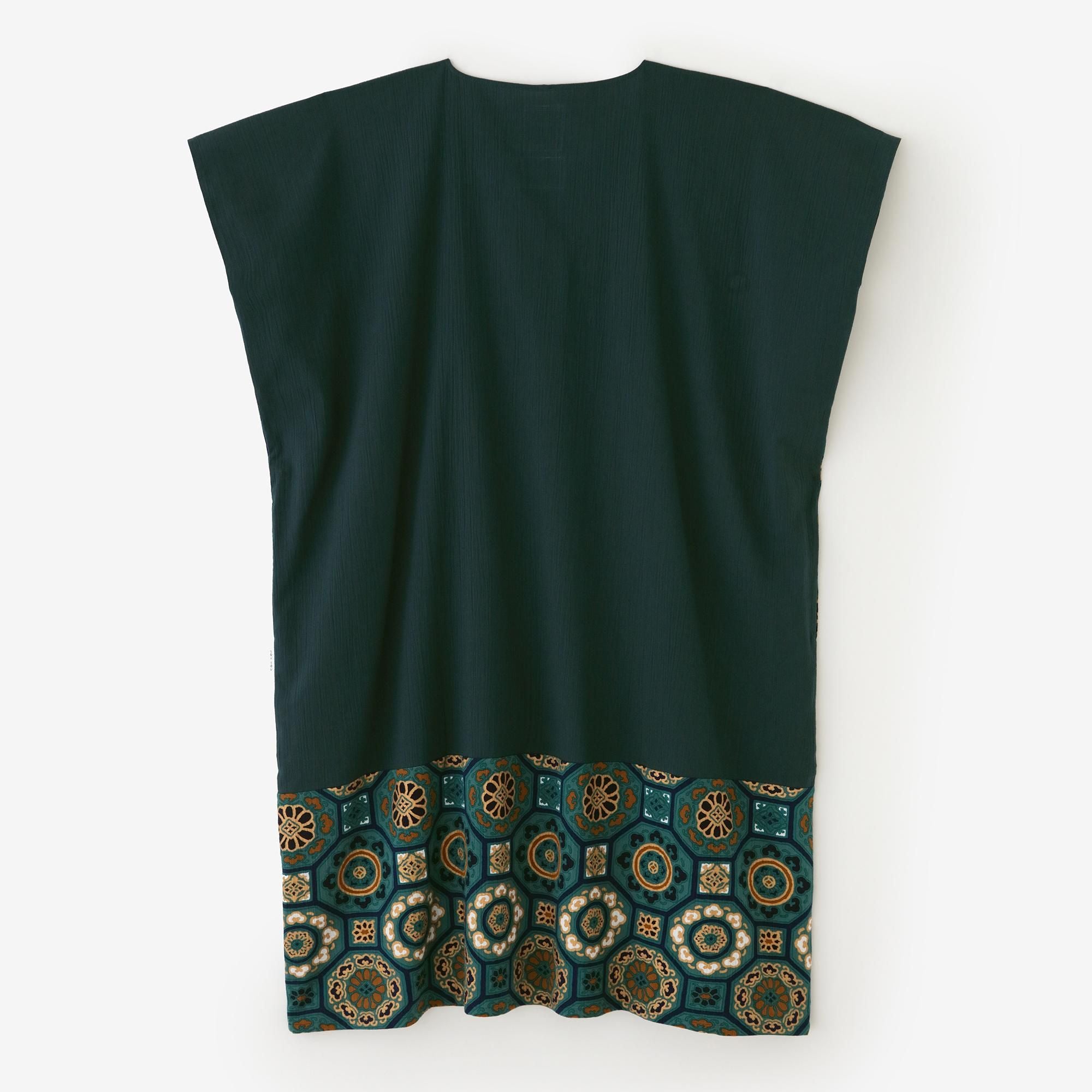 타카시마치지미 20/20 직사각형 원피스 쿠미 헴 패턴/아이언 컬러 (Tetituro) x카레이 녹색 공 컬러