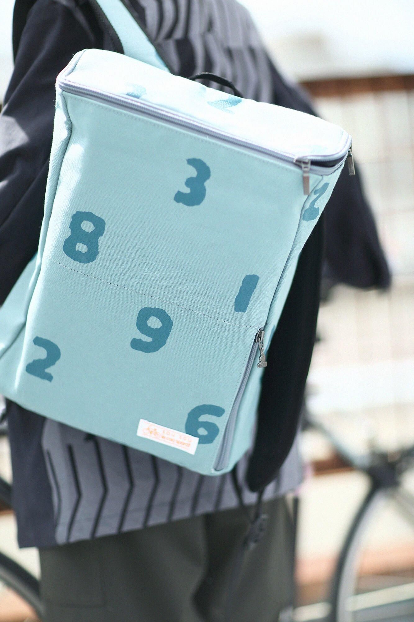 BOXバックパック 小/SO-SU-U 深川鼠(ふかがわねず)×青緑(あおみどり)