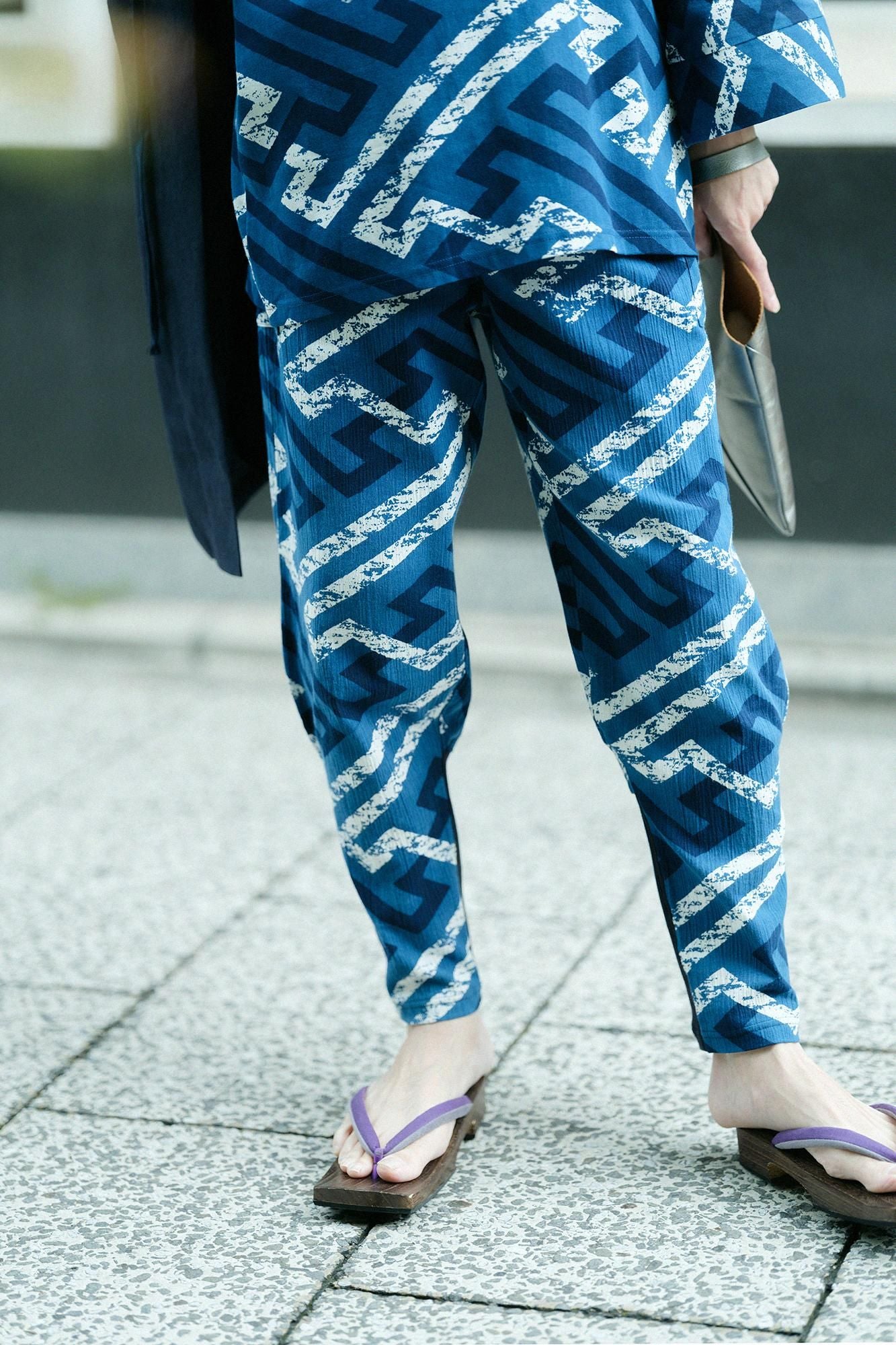 Takashima Chijimi 20/20 靛蓝印花、Tattsuke、Enyuu 磨损/Saaya 风格、Era