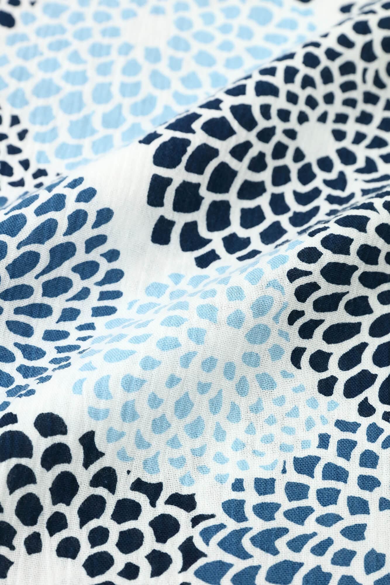 【Online】Chizimi Cotton 20/20 Ainasen(Ainasen) NagataDetailsClothes (Rectangular Dress)/Chrysanthemum