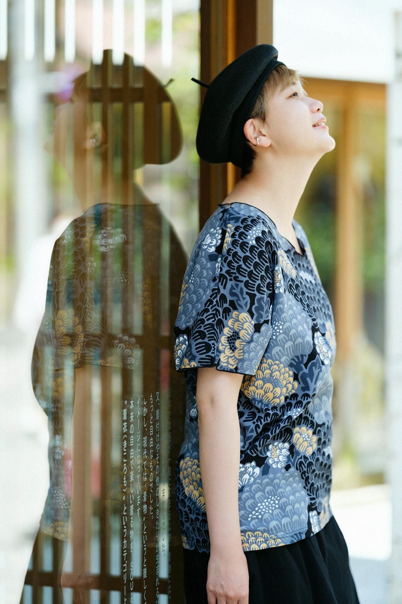 高島縮棉 40/40 短袖上衣 / 絢爛 寶來