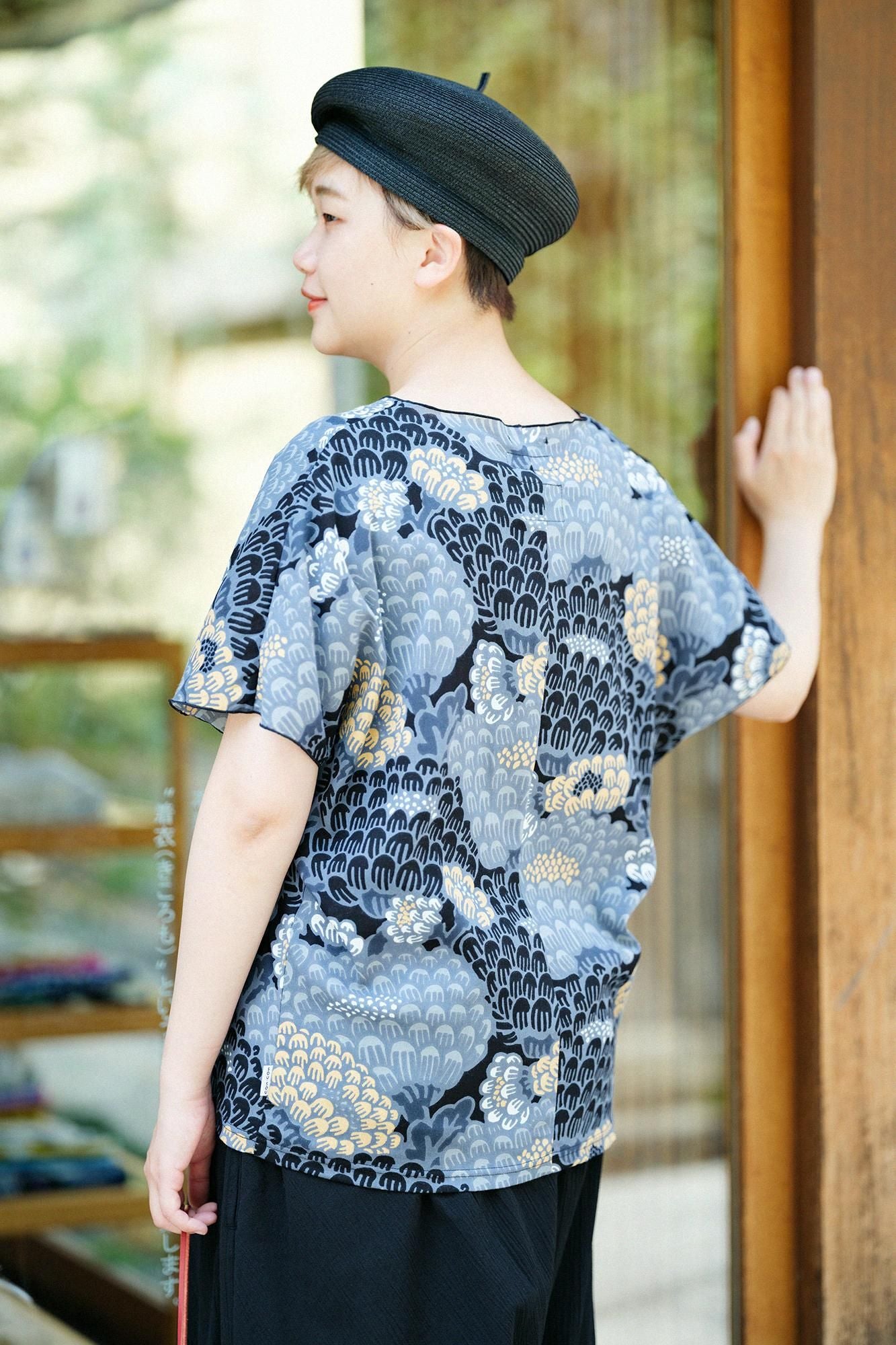 高島縮棉 40/40 短袖上衣 / 絢爛 寶來