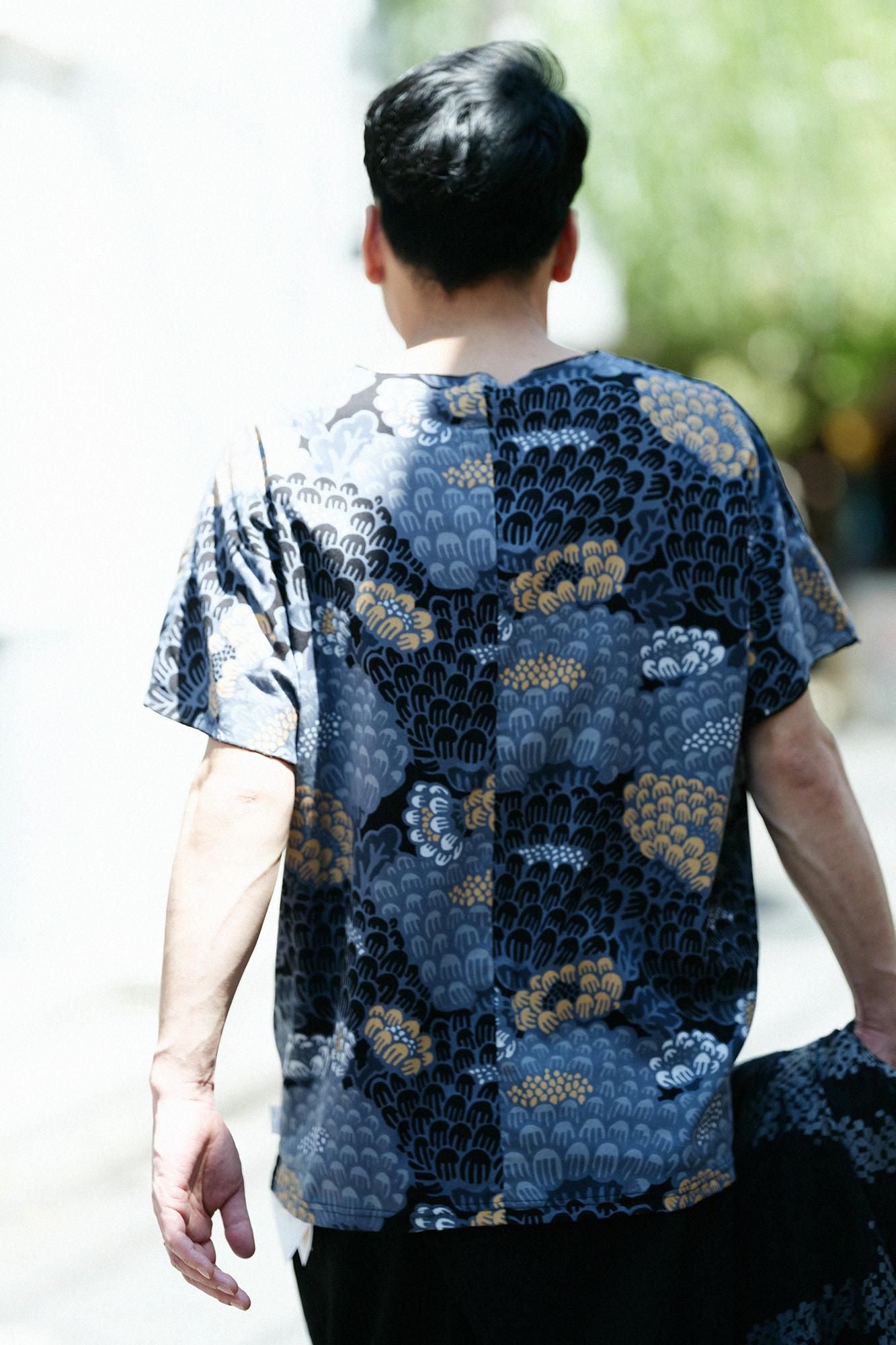 高島縮棉 40/40 短袖上衣 / 絢爛 寶來