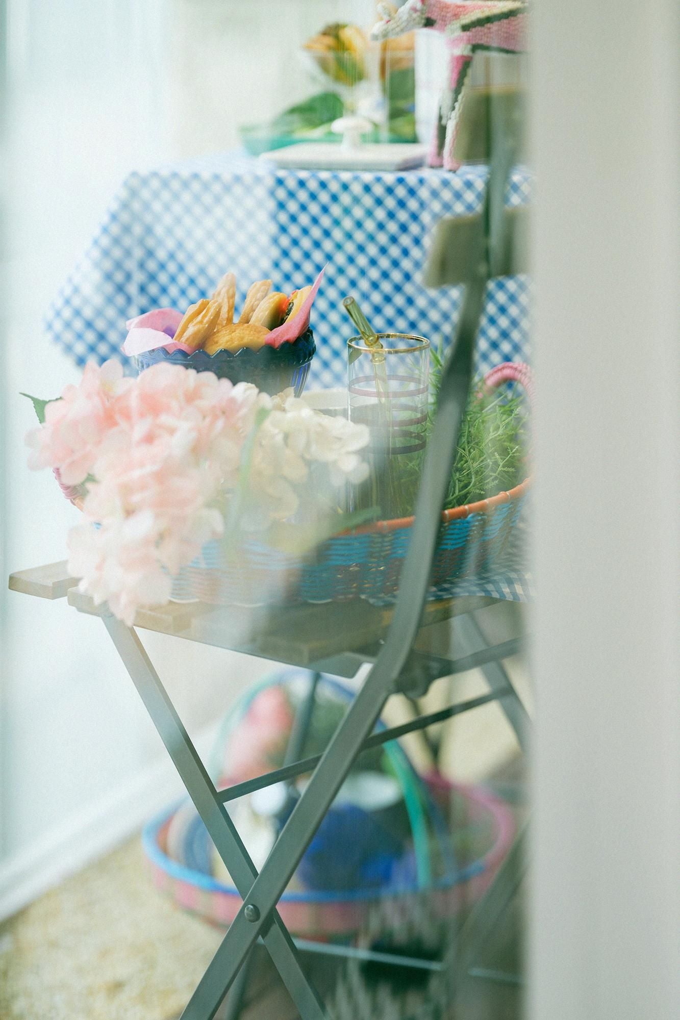 【网络限定】高島縮棉 40/40 V領上衣/調色盤(油菜) 水藍色