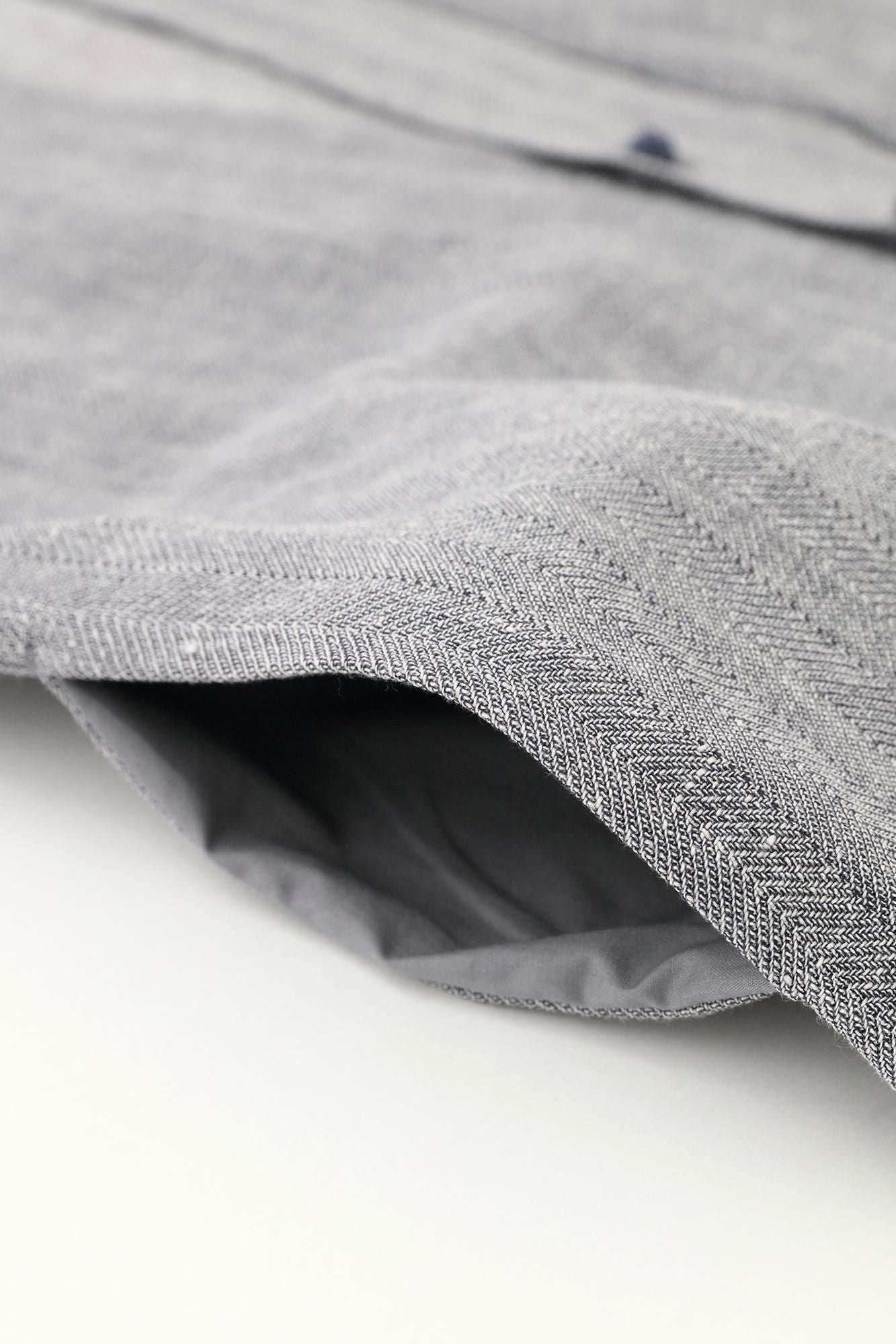 【net限定】綿麻 杉綾織(すぎあやおり) 伯爵羽織(はくしゃくばおり) 宮中袖(きゅうちゅうそで)/灰青杢(はいあおもく)