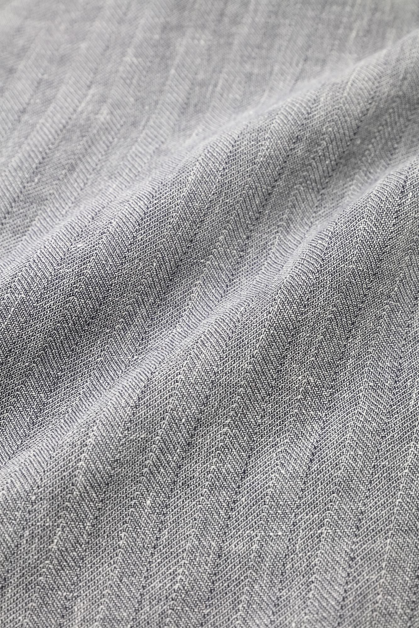 【net限定】綿麻 杉綾織(すぎあやおり) 伯爵羽織(はくしゃくばおり) 宮中袖(きゅうちゅうそで)/灰青杢(はいあおもく)