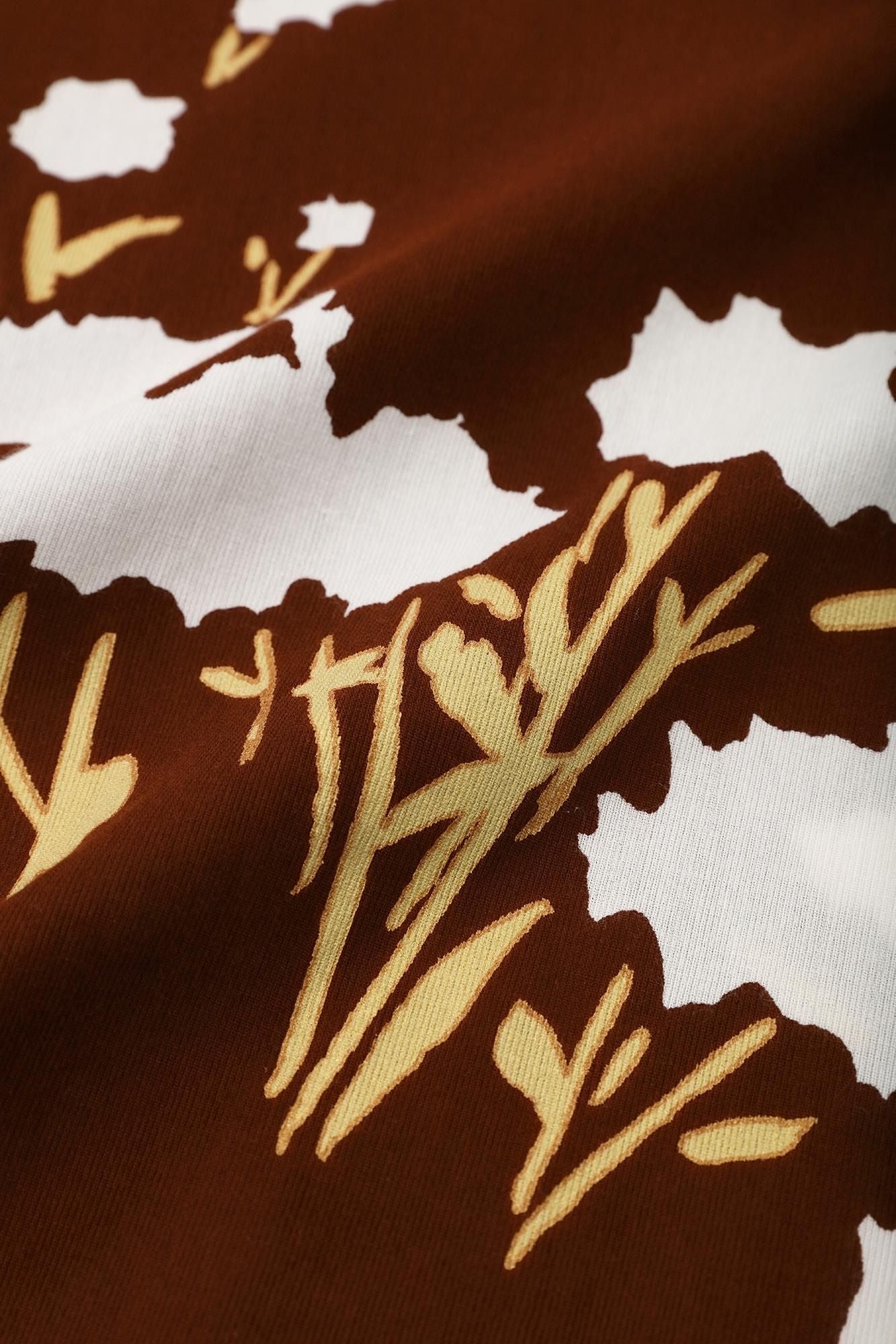 【Online】Chizimi Cotton 40/40 Fubi Double Collar Shirt / Luminous Flowers