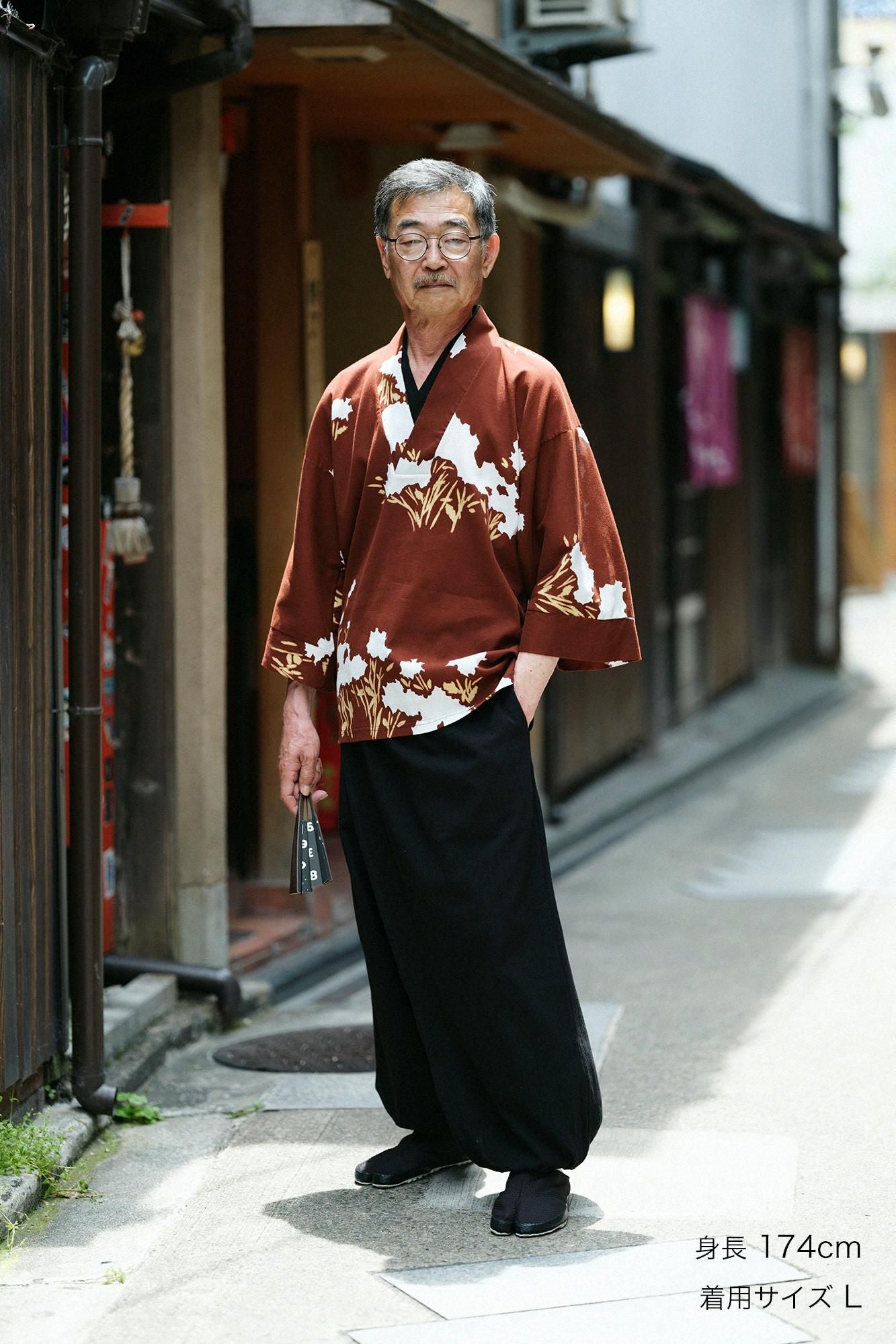 【Online】Chizimi Cotton 40/40 Fubi Double Collar Shirt / Luminous Flowers