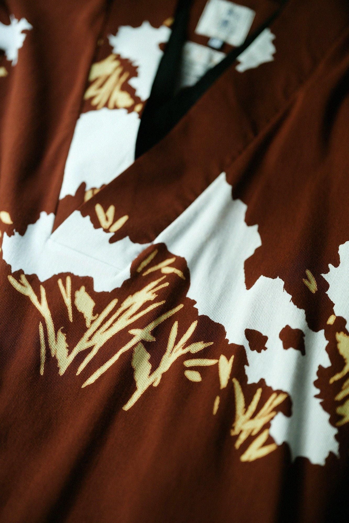 【Online】Chizimi Cotton 40/40 Fubi Double Collar Shirt / Luminous Flowers