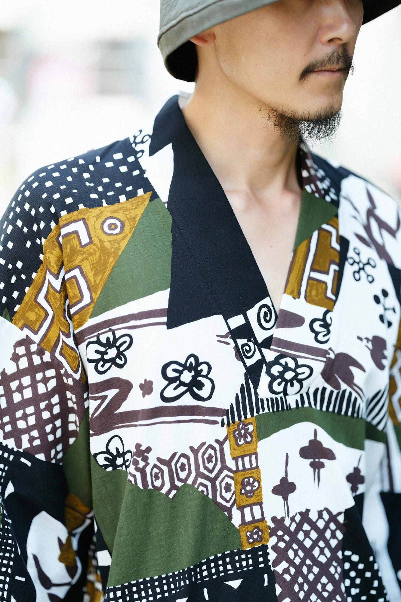 高島縮棉 40/40風靡 上衣/織部