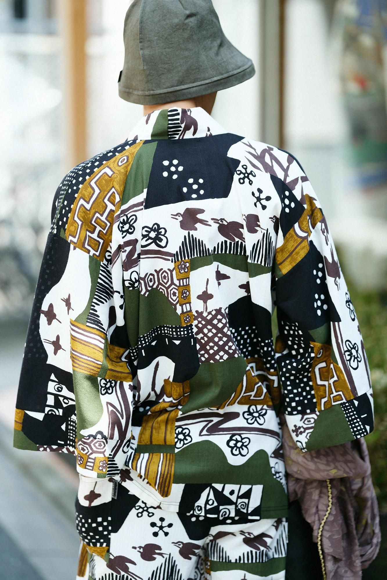 高島縮棉 40/40風靡 上衣/織部