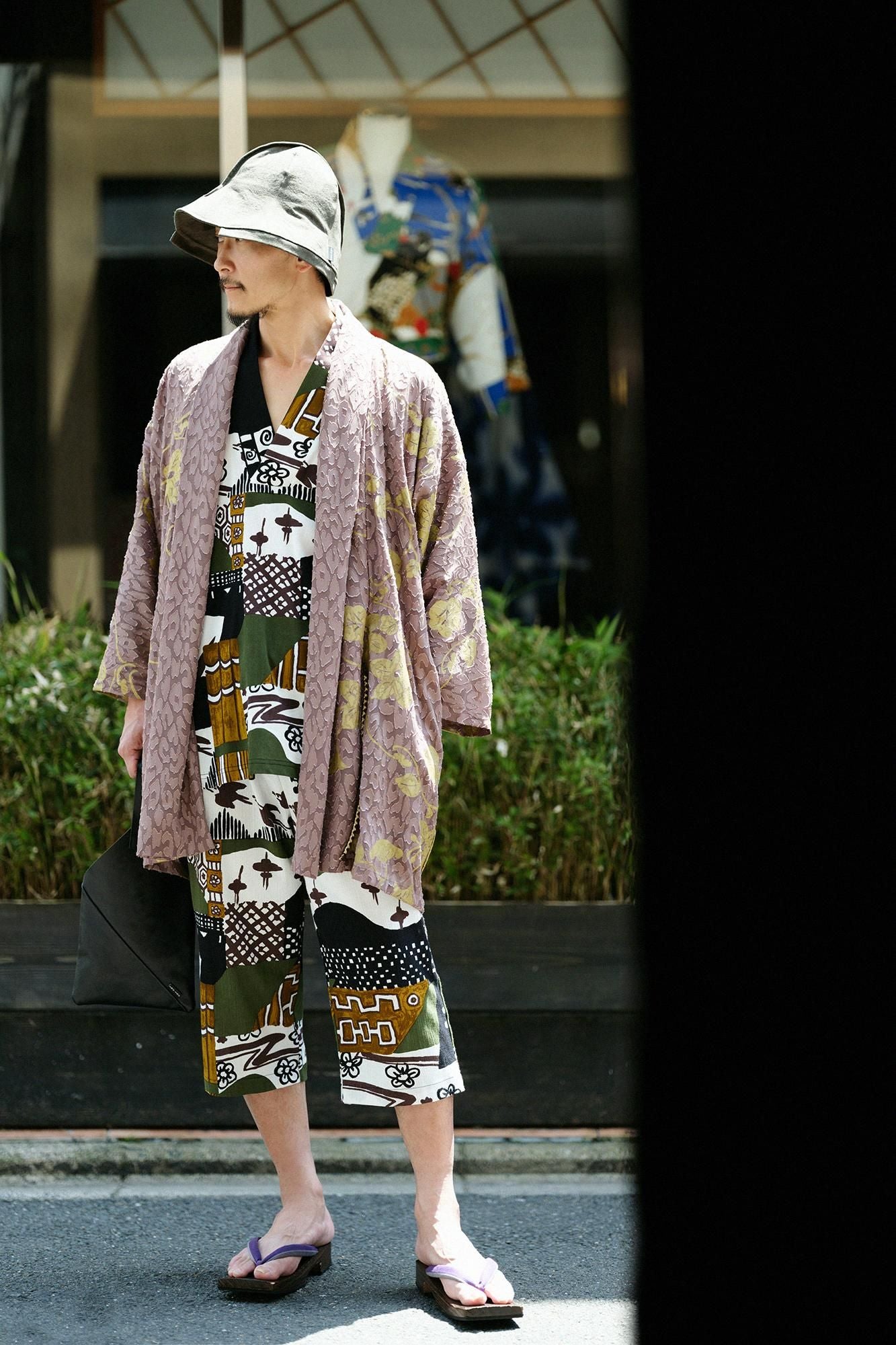 高島縮棉 40/40風靡 上衣/織部