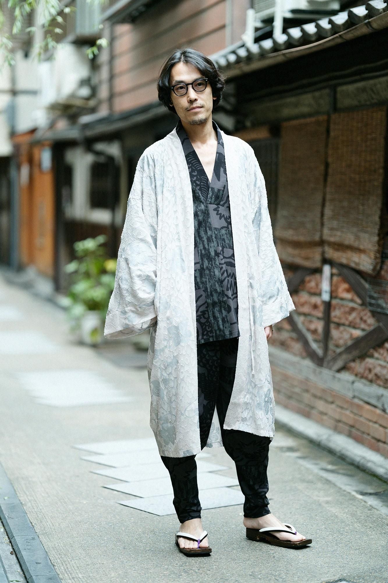 高島縮棉 40/40風靡 上衣/青龍