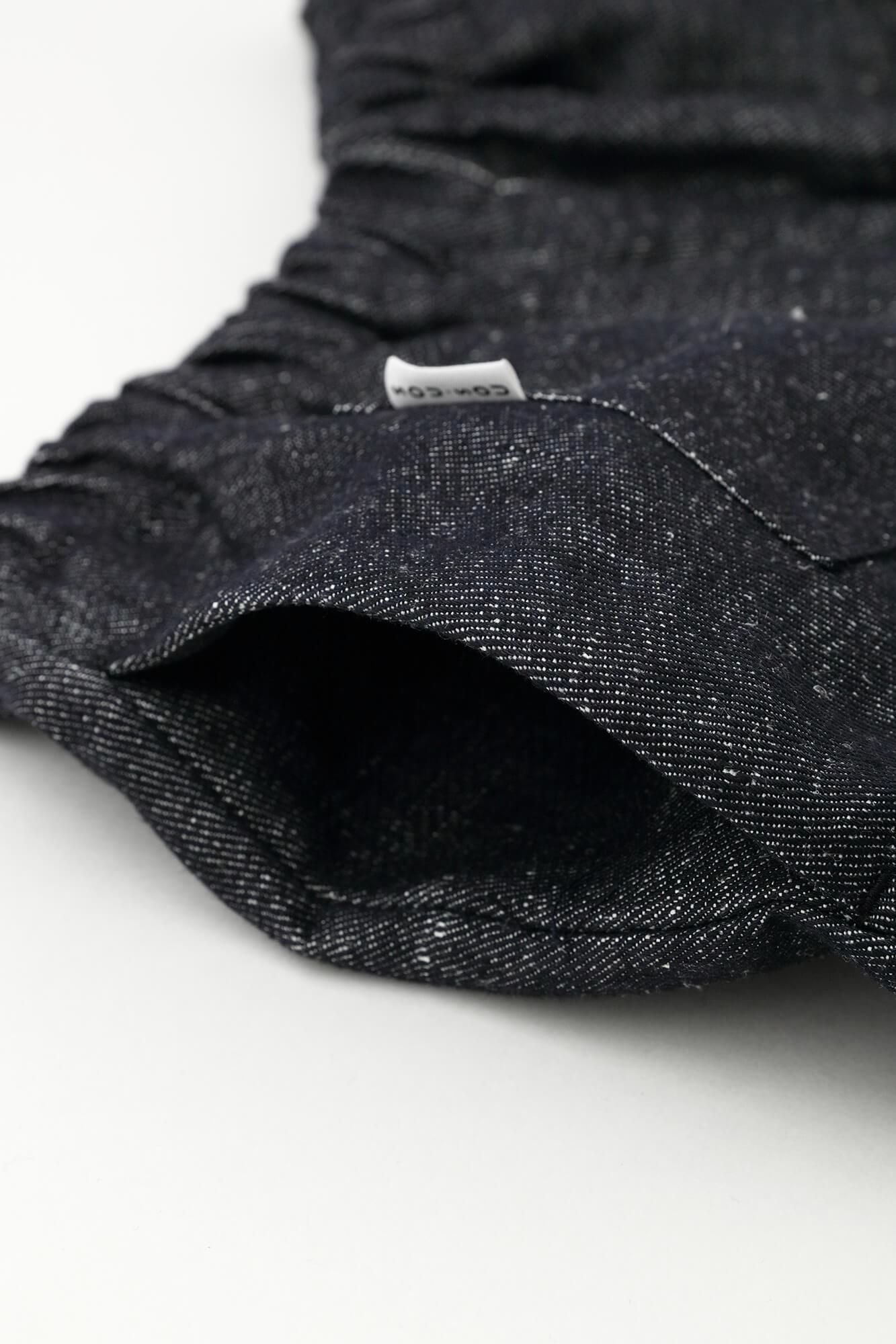 麻デニム 広形(ひろなり)もんぺ/黒紺(くろこん)