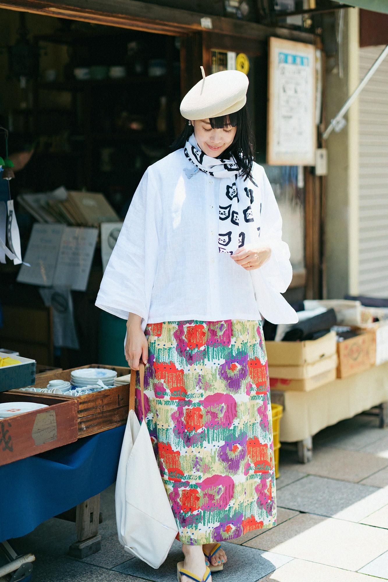 Isemomen Cotton Short Scarf / Kitten