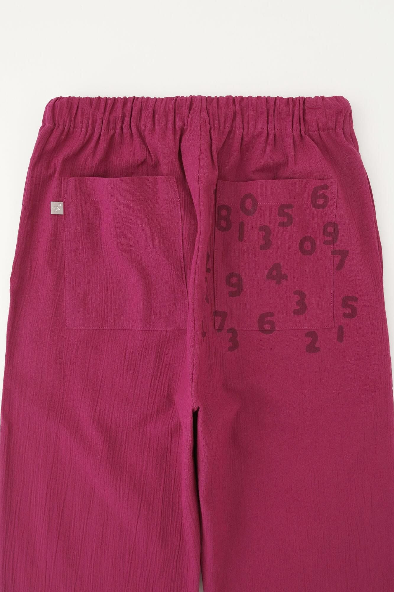 高島縮棉 20/20休閒窄管長褲/深粉紅