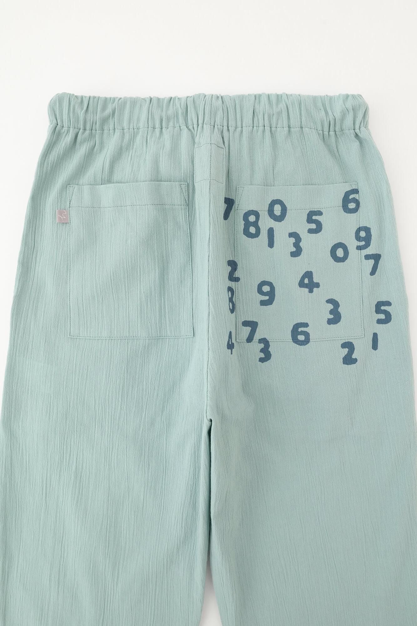 Chizimi Cotton 20/20 Easy Tapered Pants/Pale Greyish Blue