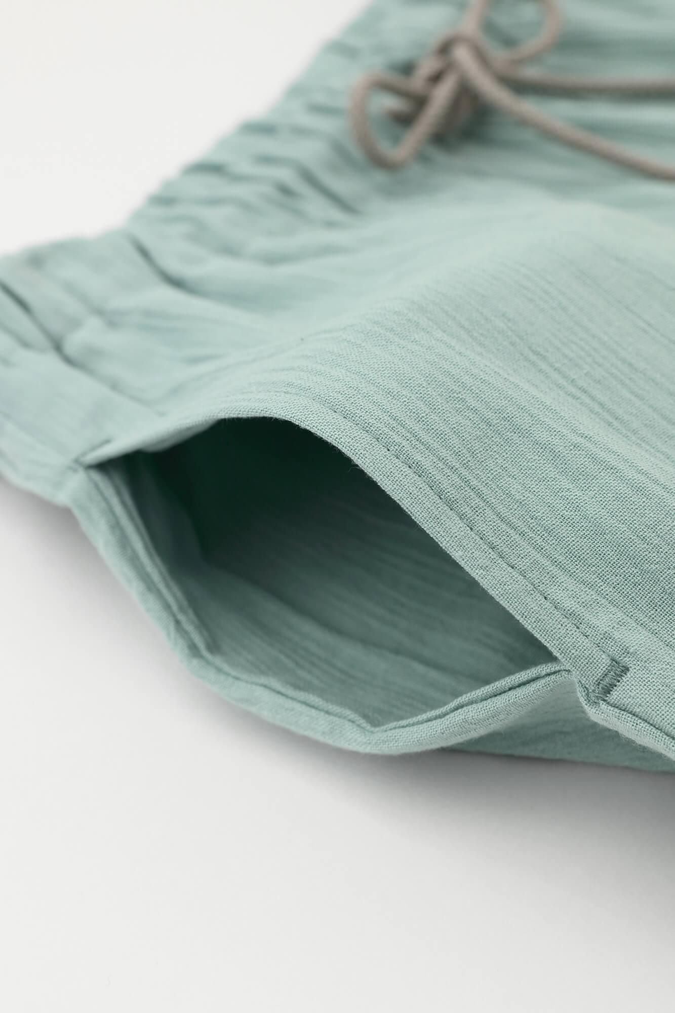 Chizimi Cotton 20/20 Easy Tapered Pants/Pale Greyish Blue