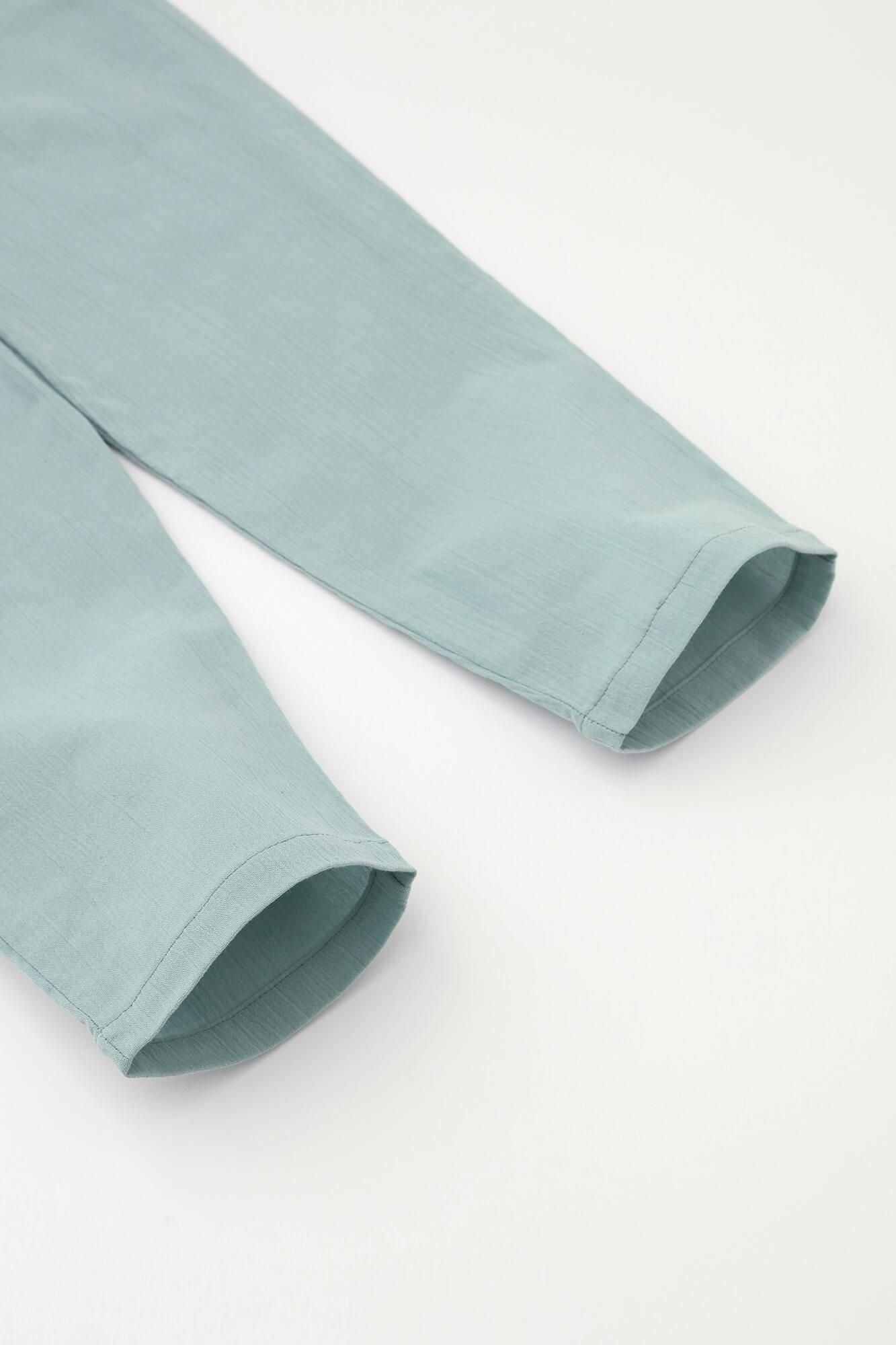 Chizimi Cotton 20/20 Easy Tapered Pants/Pale Greyish Blue