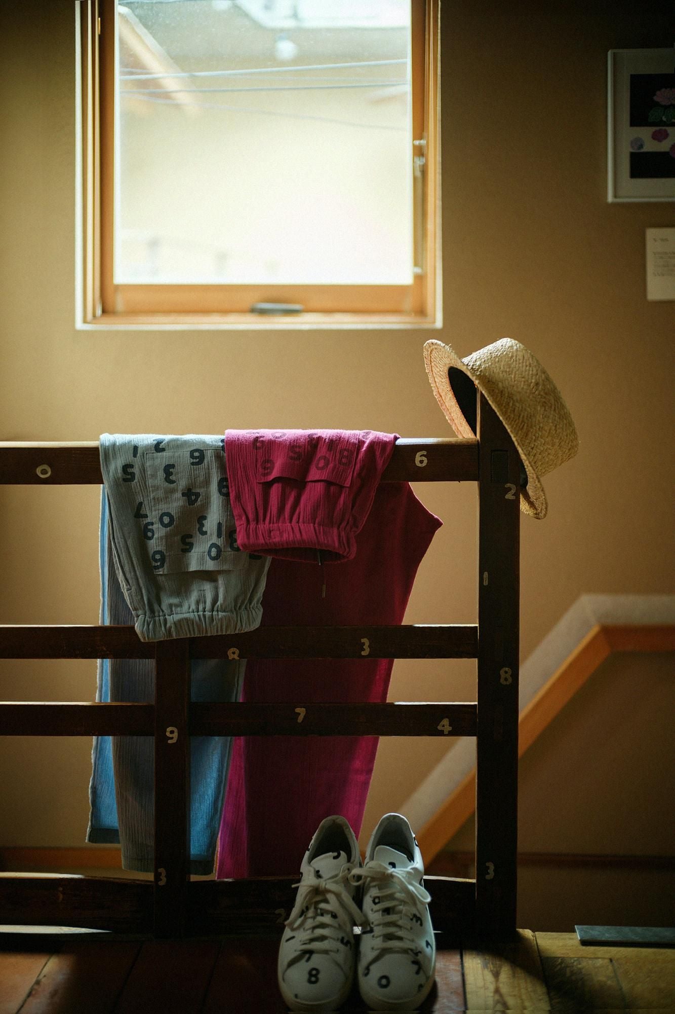 Chizimi Cotton 20/20 Easy Tapered Pants/Pale Greyish Blue