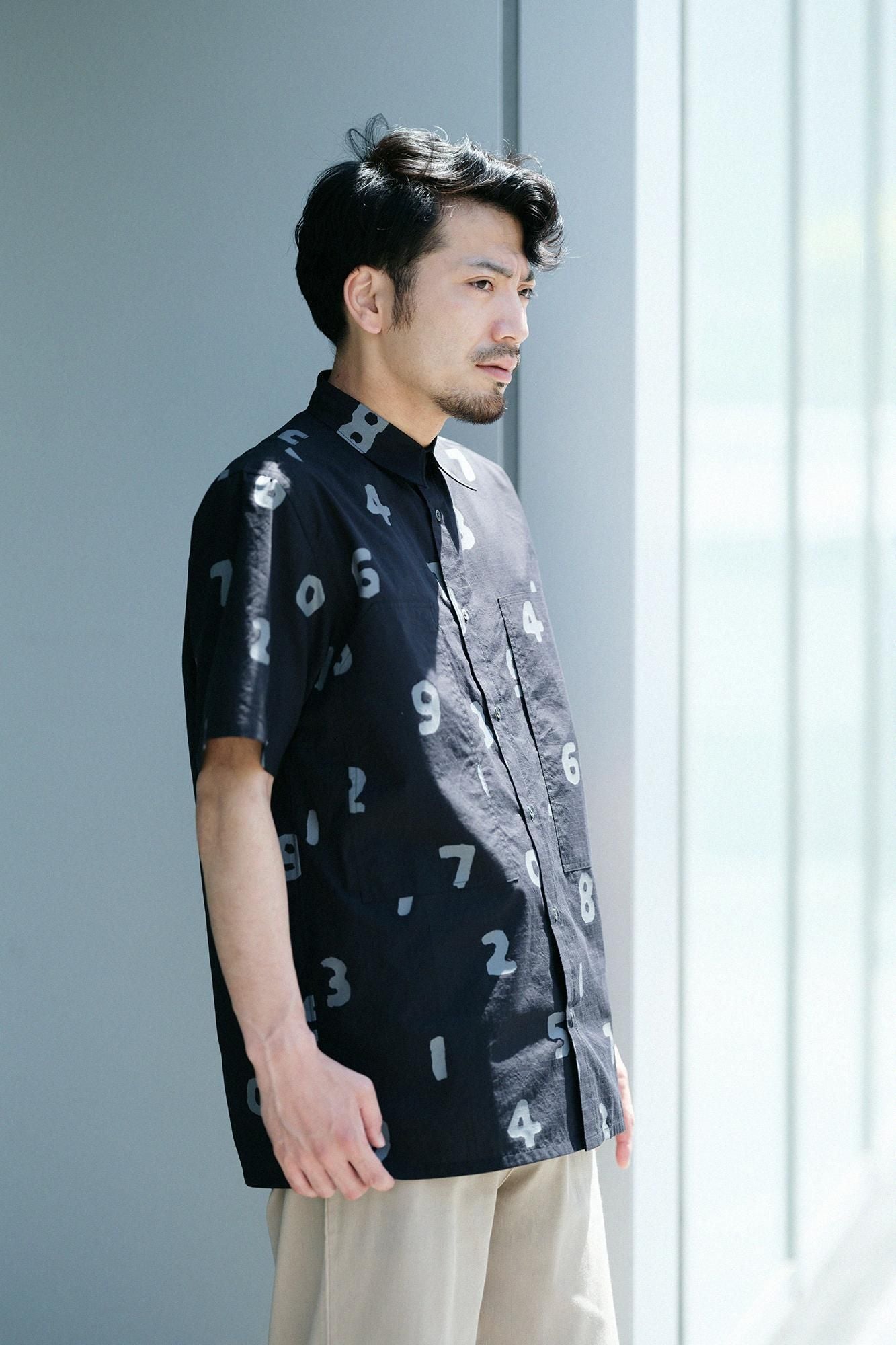 【net限定30%OFF】リップストップ W.P.半袖シャツ/SO-SU-U 濡羽色(ぬればいろ)