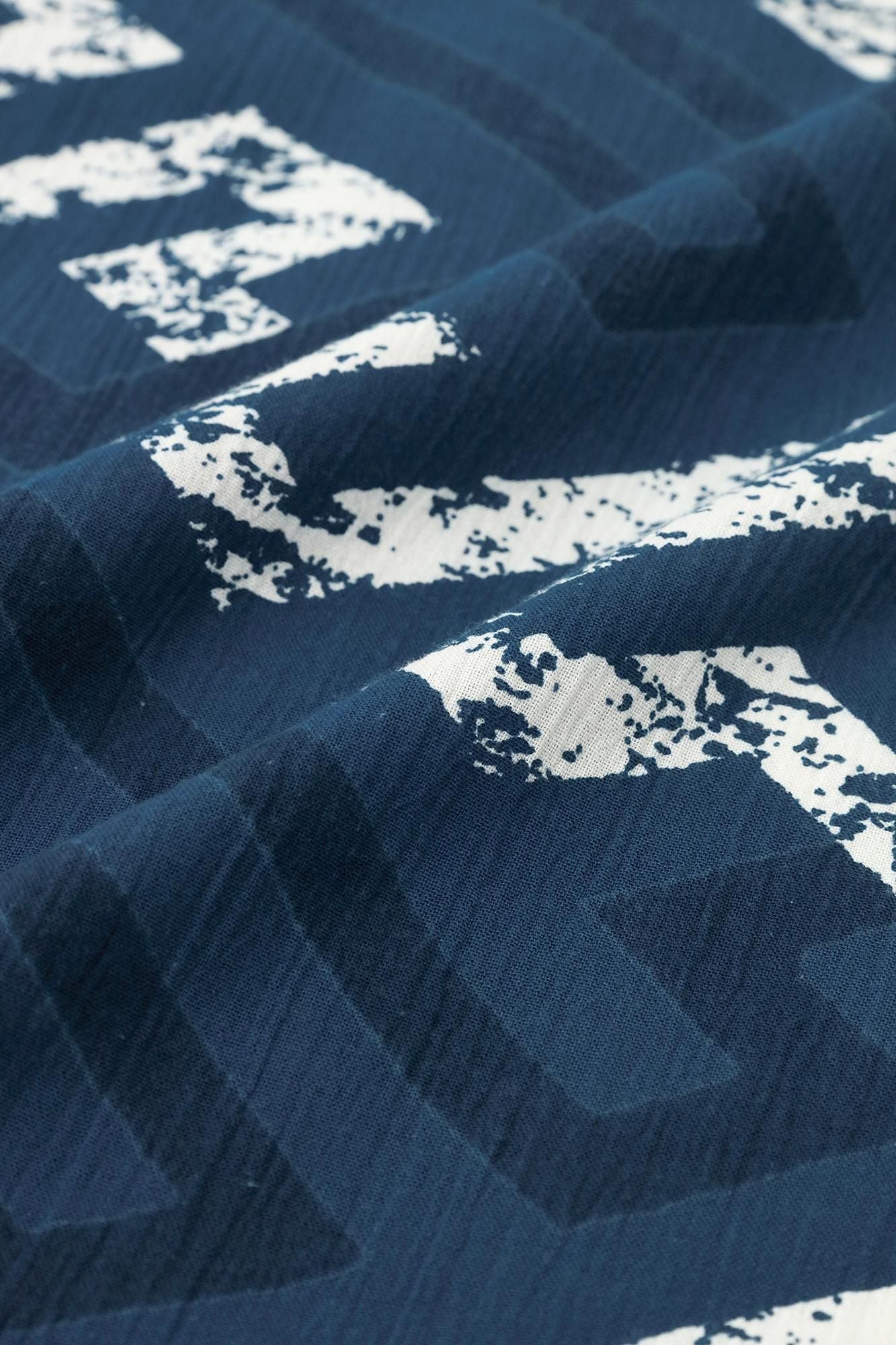 Chizimi Cotton 20/20 Ainasen Stand Collar Short Sleeve Shirt SP/Saya Era