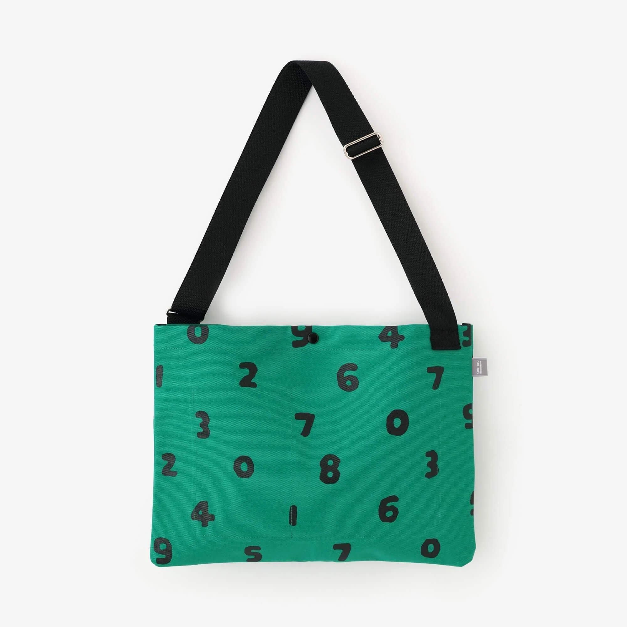 帆布 サコッシュ/SO-SU-U 常磐緑(ときわみどり)×濡羽色(ぬればいろ)