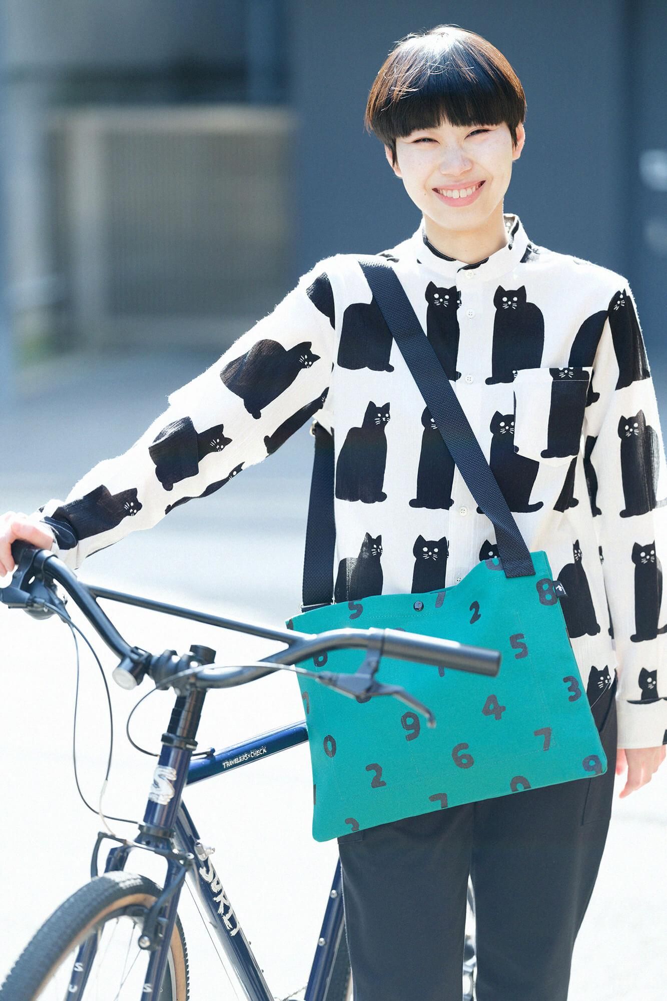 帆布 サコッシュ/SO-SU-U 常磐緑(ときわみどり)×濡羽色(ぬればいろ)