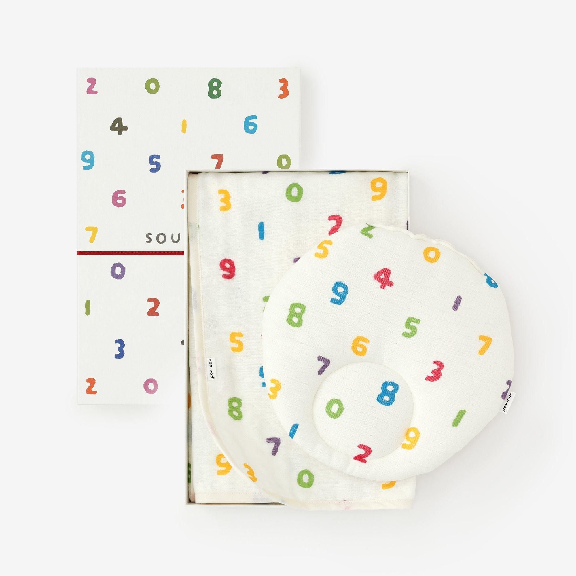 ○【化粧箱入り】6重ガーゼベビーセット／SO-SU-U 五色（ごしき）