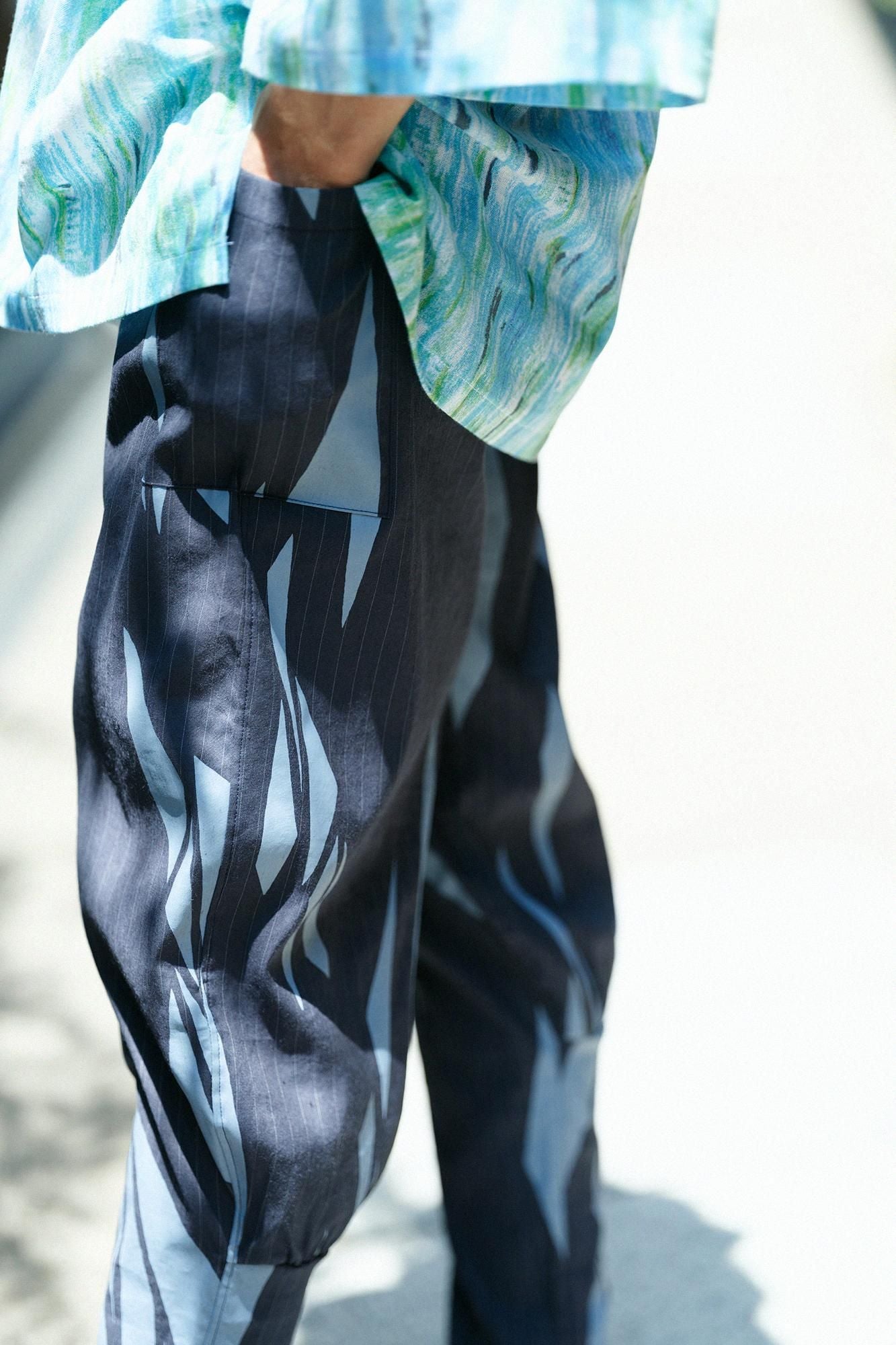 Leinen-Viskose, Jackenjacke/Usurabiha, dunkelblau