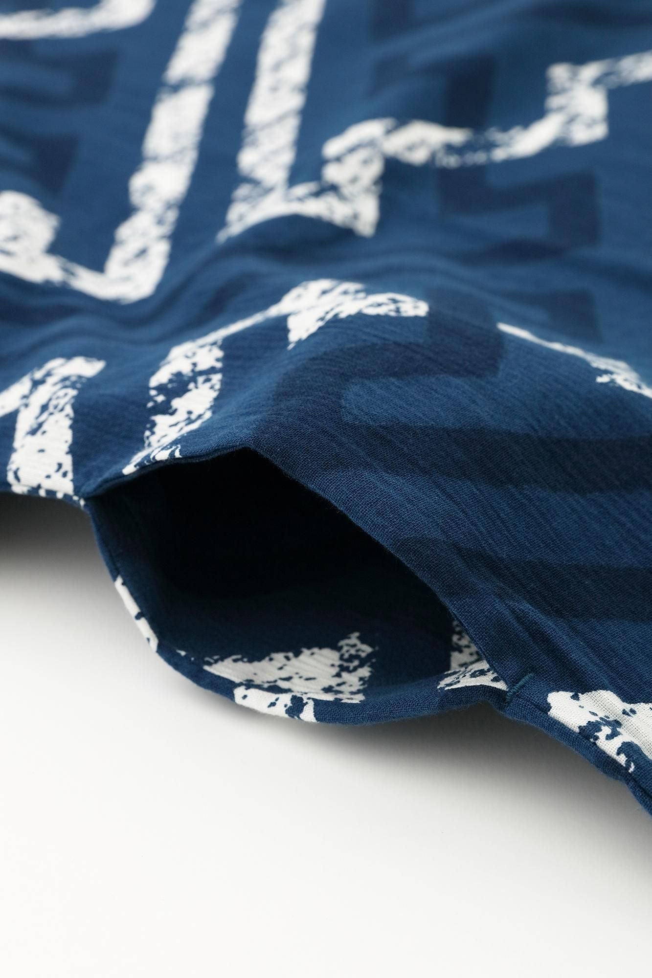 Takashima Ainasen Chizimi Cotton 20/20 Naginata Rectangular Dress / Saya Era