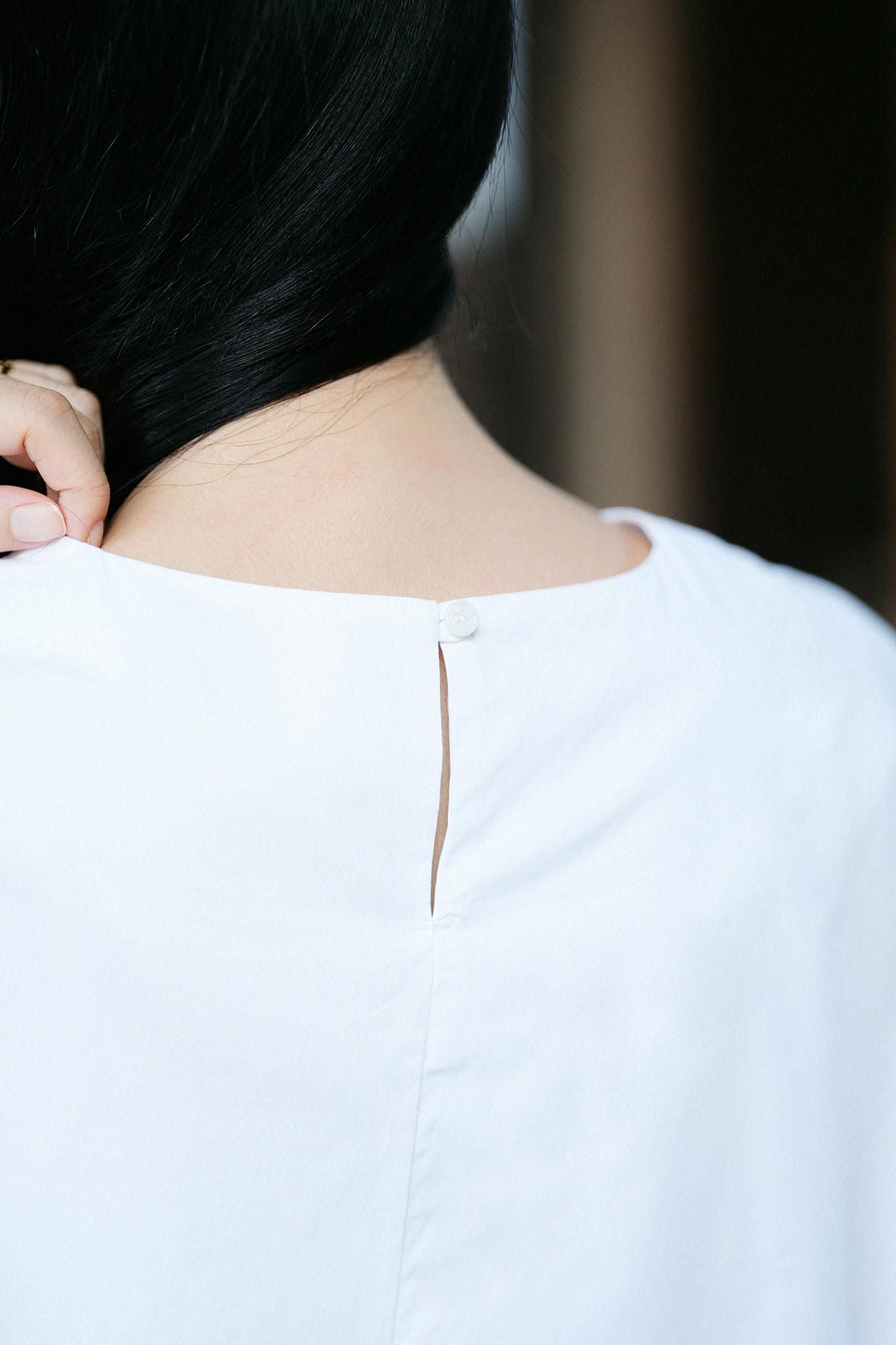 蝙蝠袖宽大连衣裙 长/Tsukumo