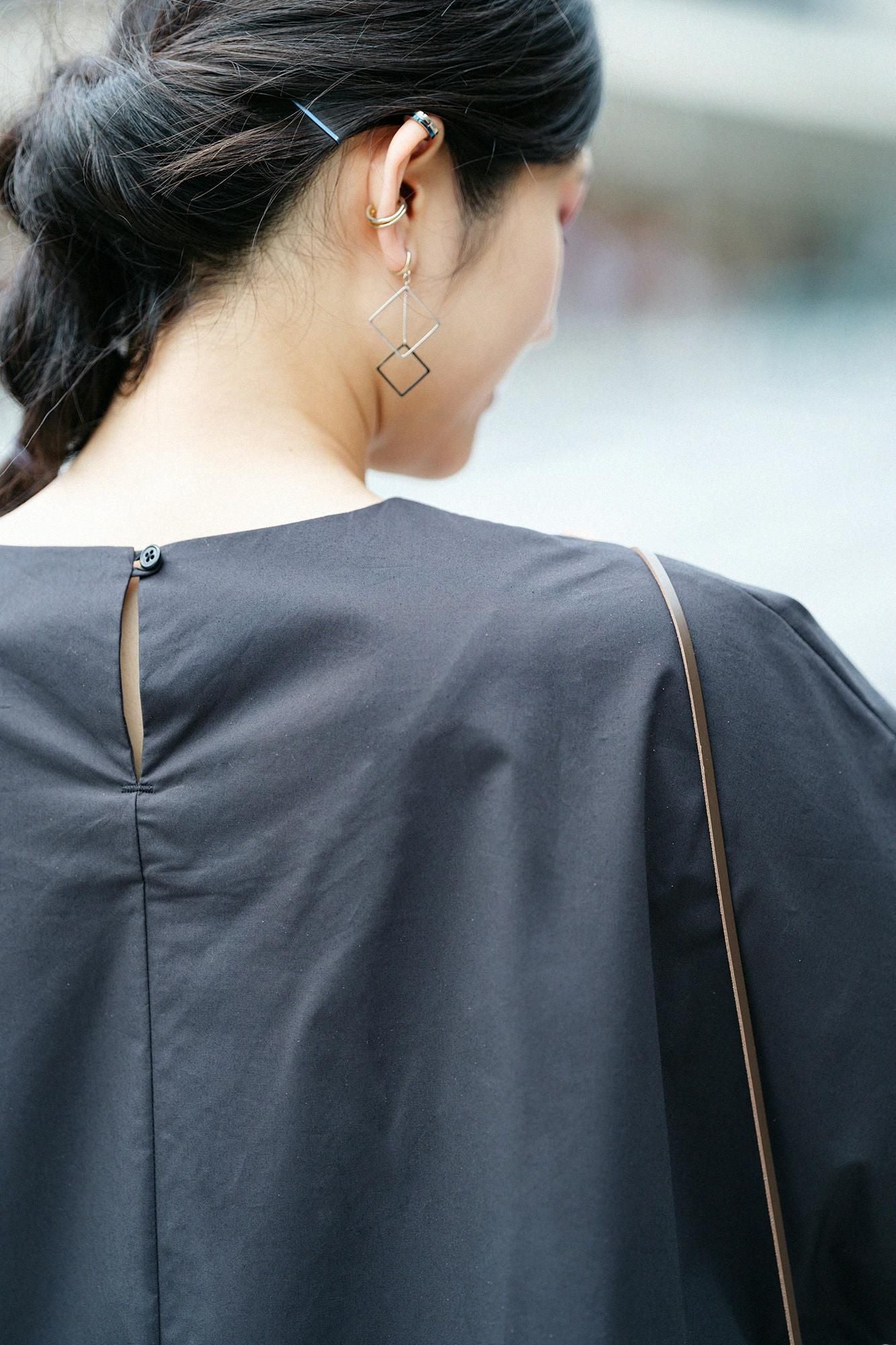 Dolman Sleeve Largo robe maxi longueur / bois de plume en bois (bois)