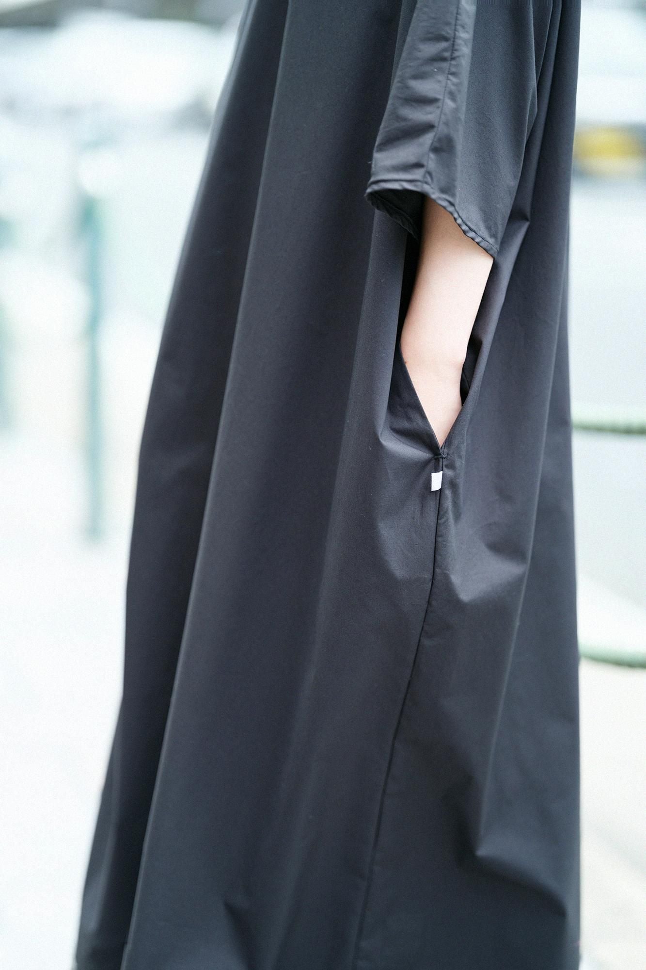 Dolman Sleeve Largo robe maxi longueur / bois de plume en bois (bois)