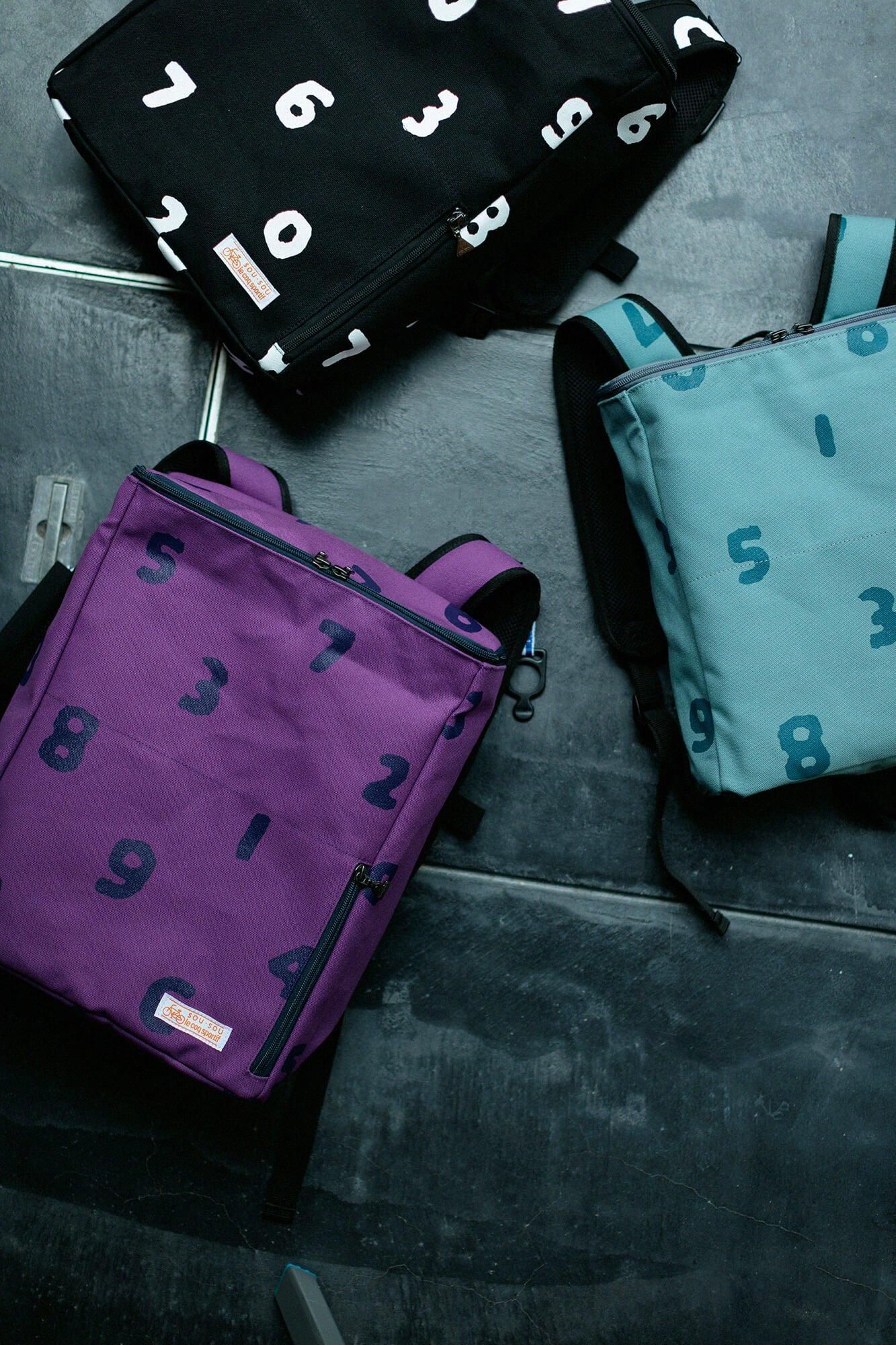 BOXバックパック/SO-SU-U 菫色(すみれいろ)×濃紺(のうこん)