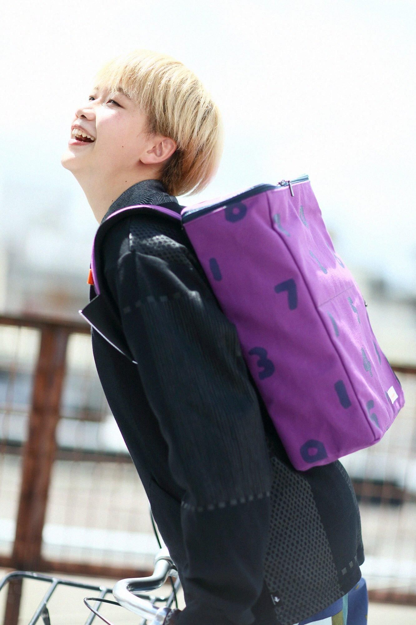 BOXバックパック/SO-SU-U 菫色(すみれいろ)×濃紺(のうこん)