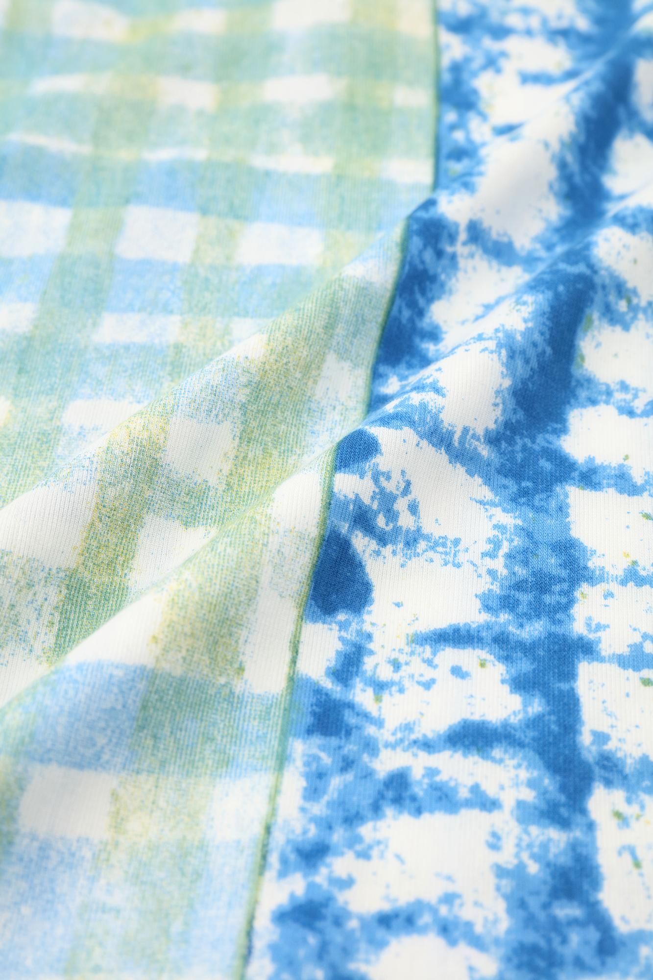 高島縮棉 40/40方領上衣六分袖/無常