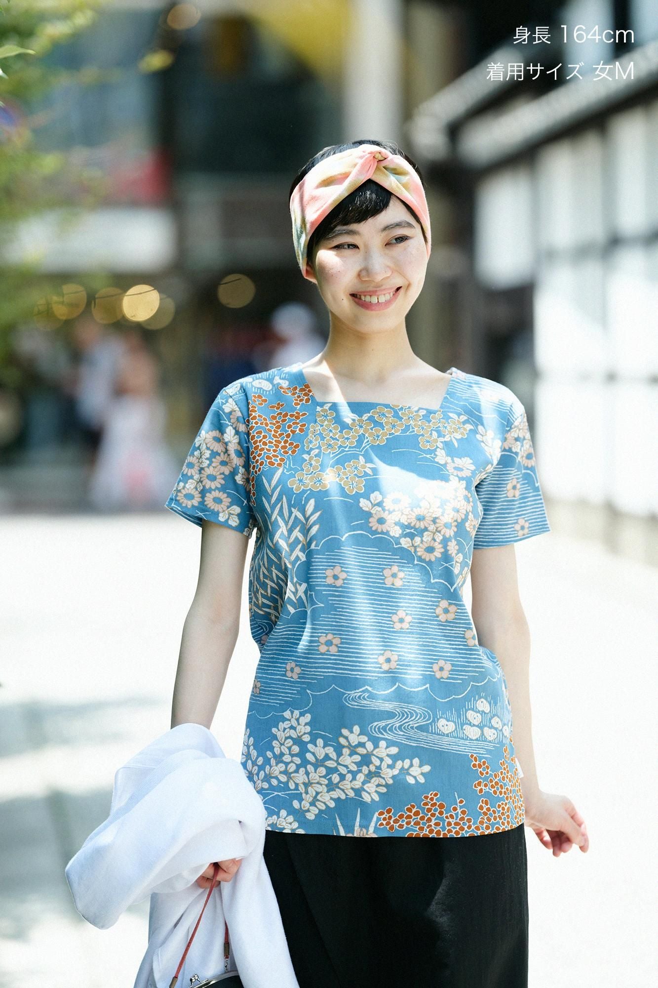 高島縮棉 40/40 方領上衣 短袖/涼爽