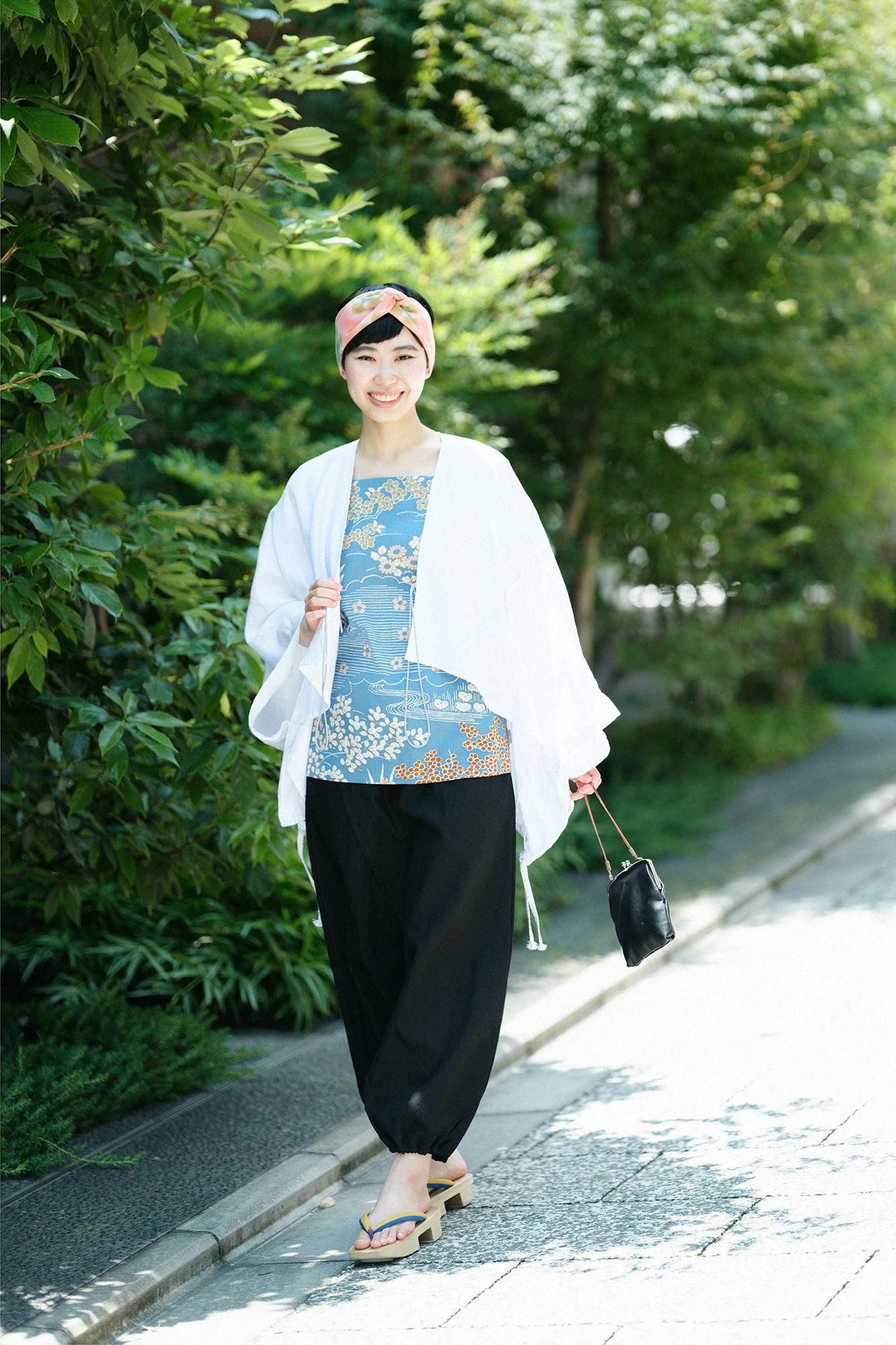 高島縮棉 40/40 方領上衣 短袖/涼爽