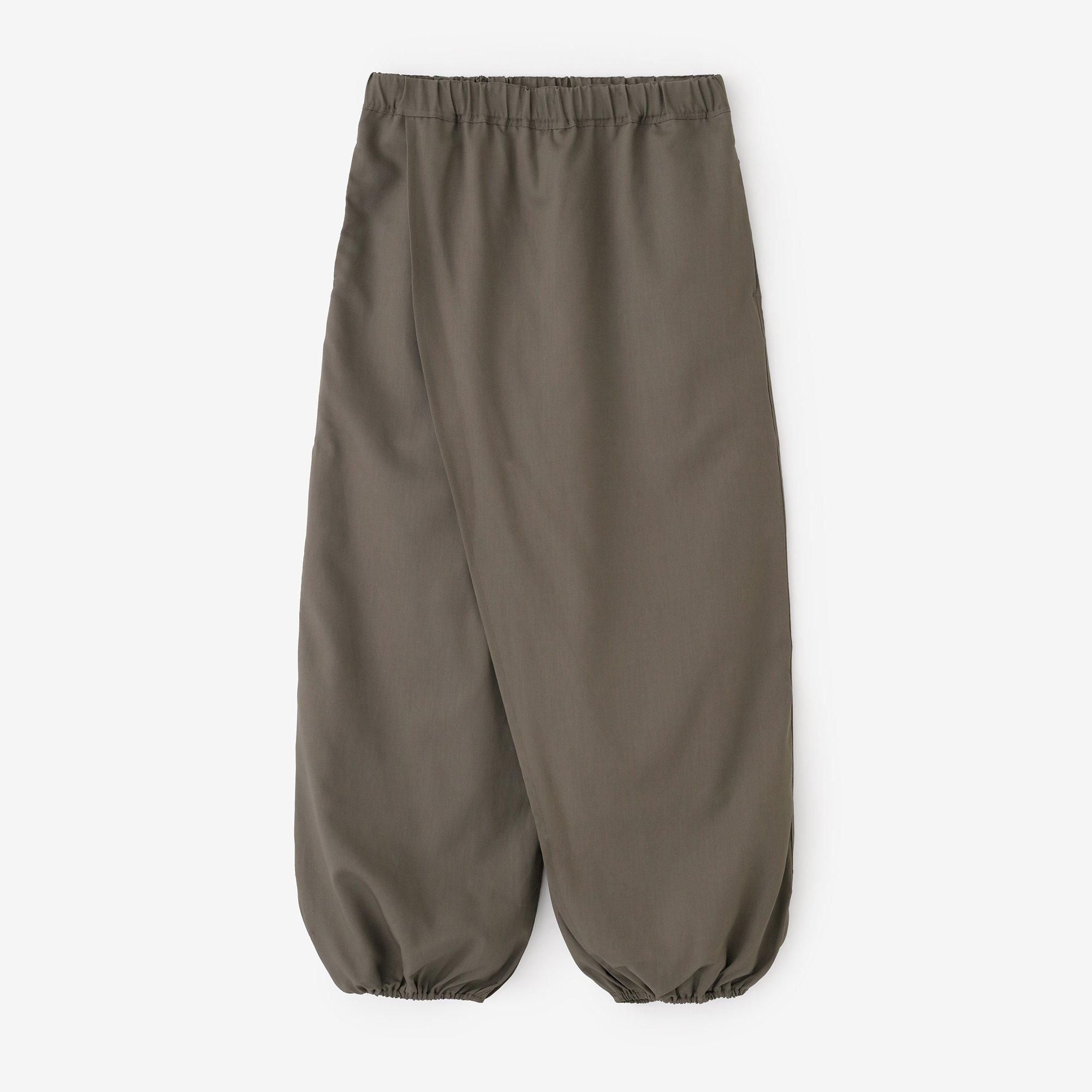 80雙線 緞紋織 手柄寛衣下 和裝褲/深灰色