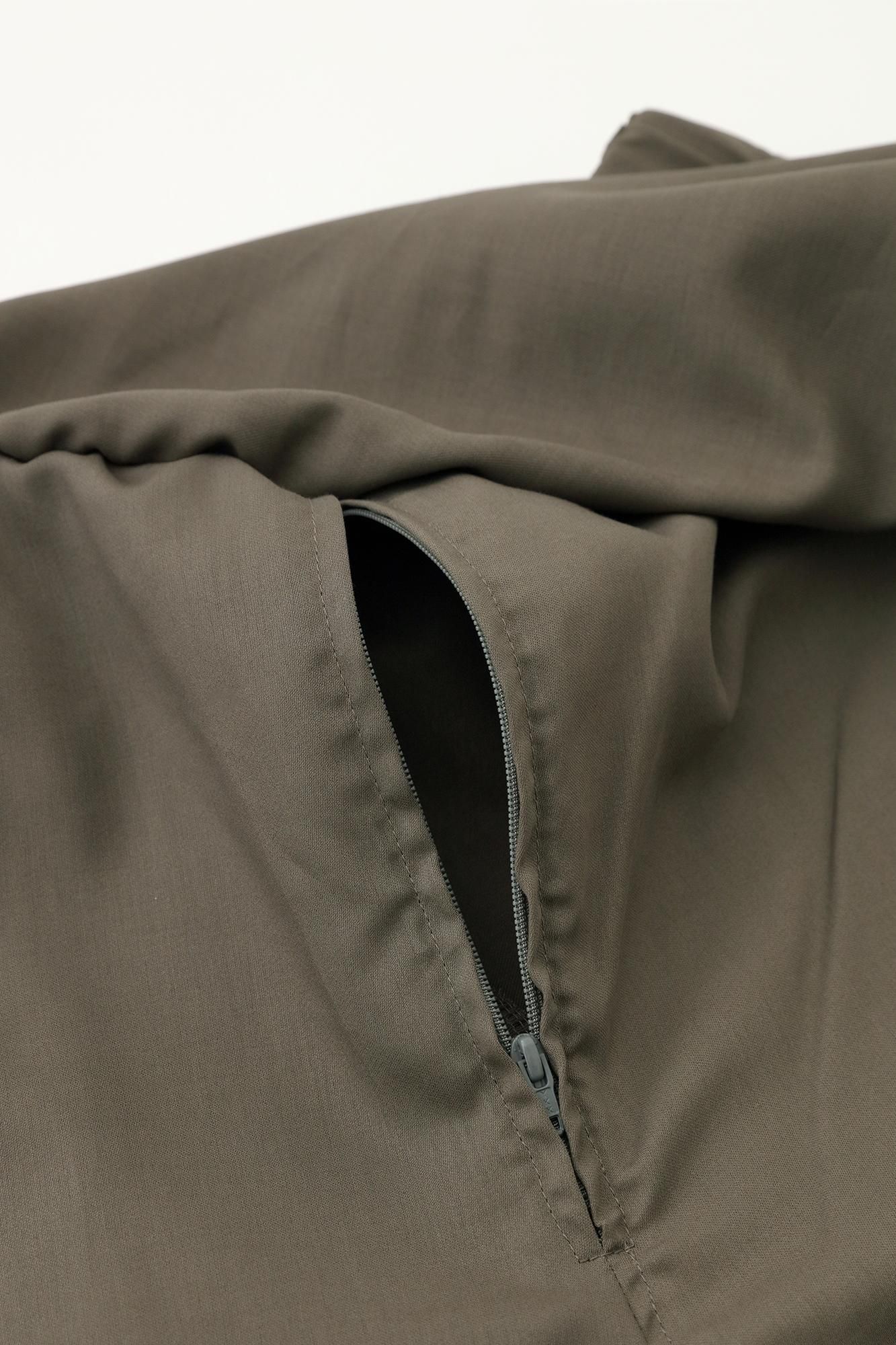 80雙線 緞紋織 手柄寛衣下 和裝褲/深灰色