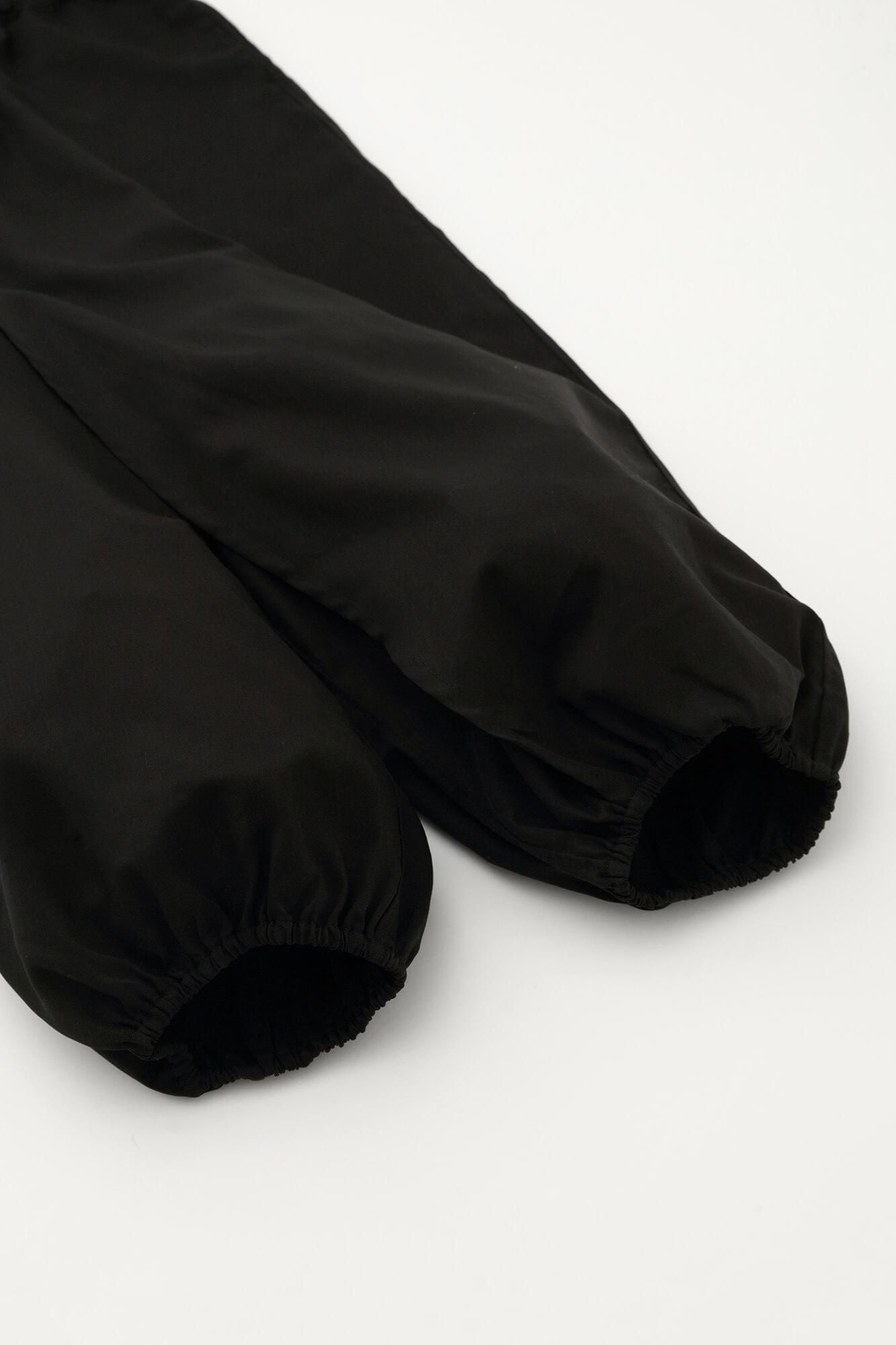 【net limited】80 2-ply Satin Weave Wrap Harem Pants(TakaMikan SkirtstomachPants and Skirts)/Black