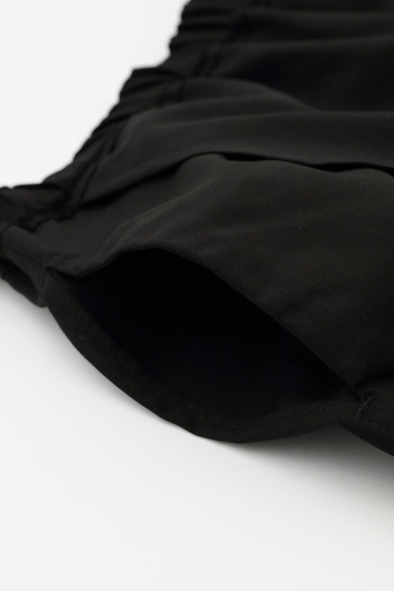 【net limited】80 2-ply Satin Weave Wrap Harem Pants(TakaMikan SkirtstomachPants and Skirts)/Black