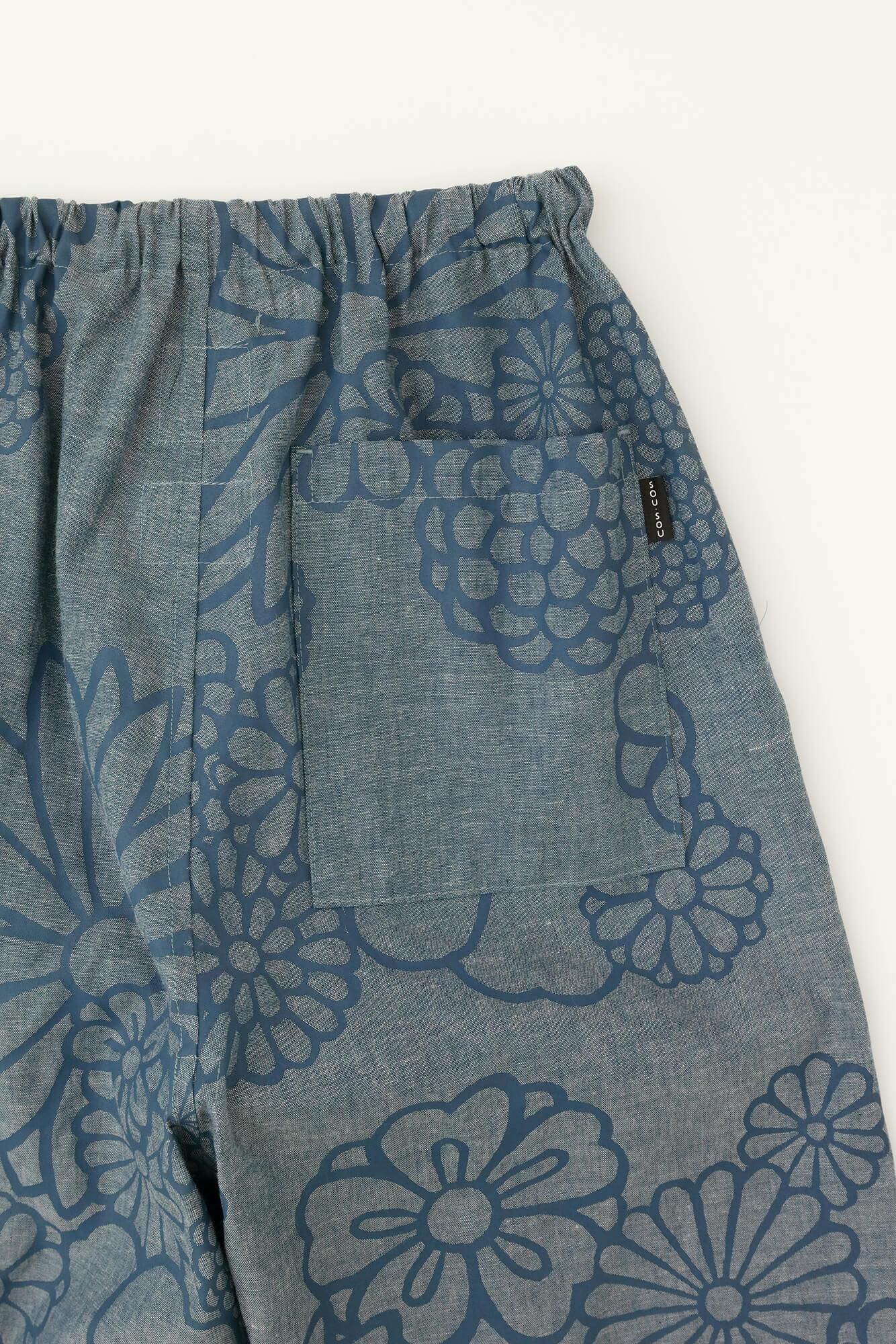 錢布雷布 甚兵衛羽織/藍灰色×金襴緞子