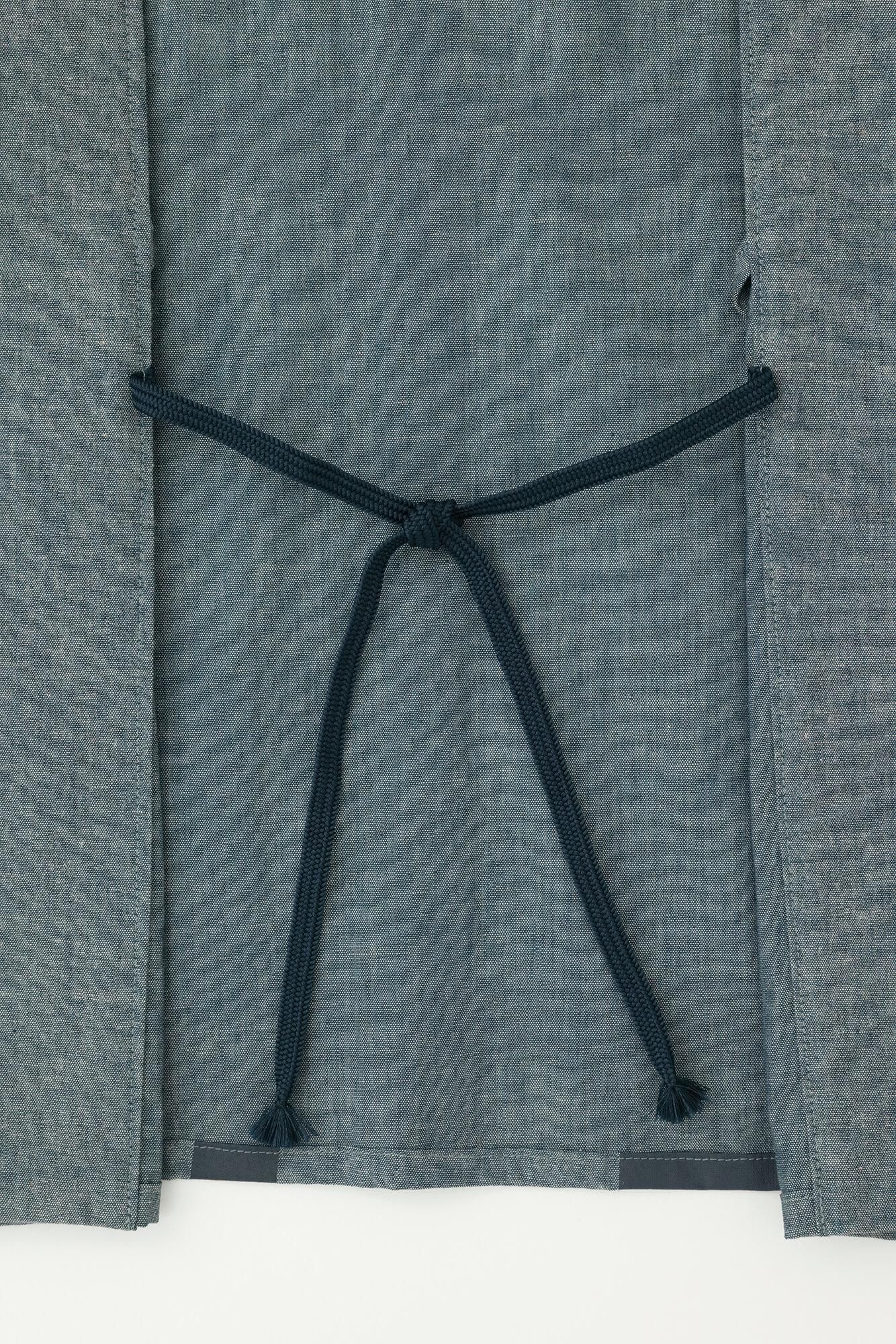 錢布雷布甚兵衛羽織/藍灰色x柵欄