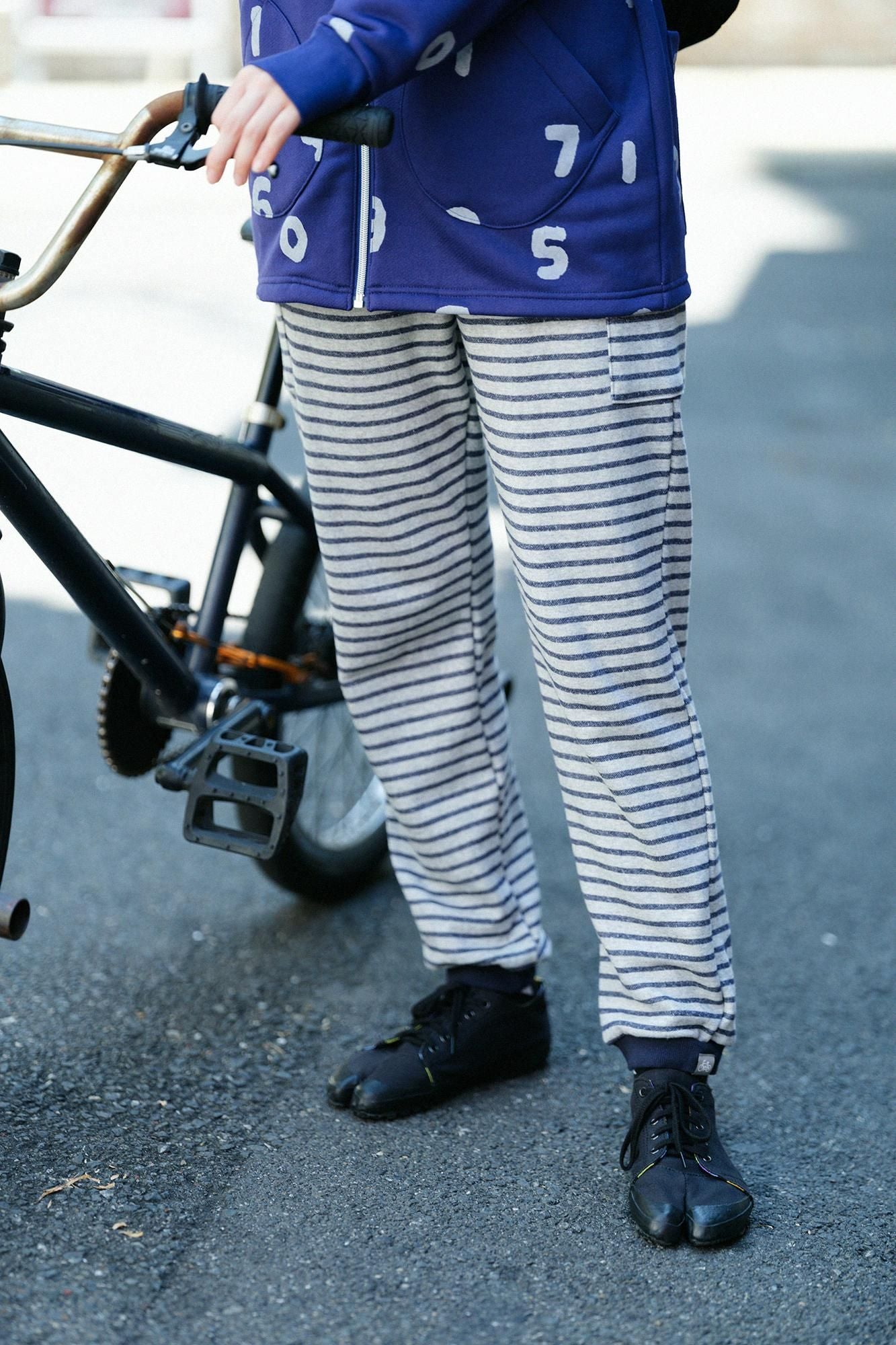 羊毛自行车运动裤/海军边界