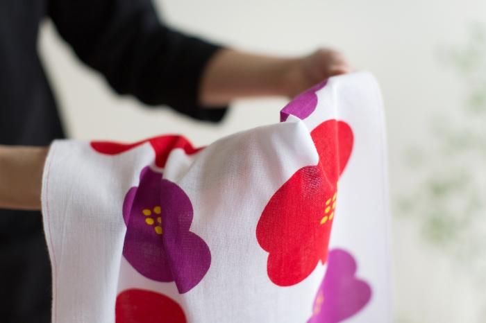 伊勢木棉圖案紋樣手巾/花椿