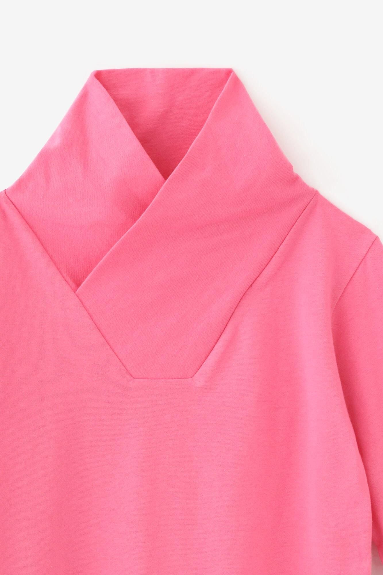 ●Bi-color Sleeve Shirt / Peach Color×SO-SU-U Kon