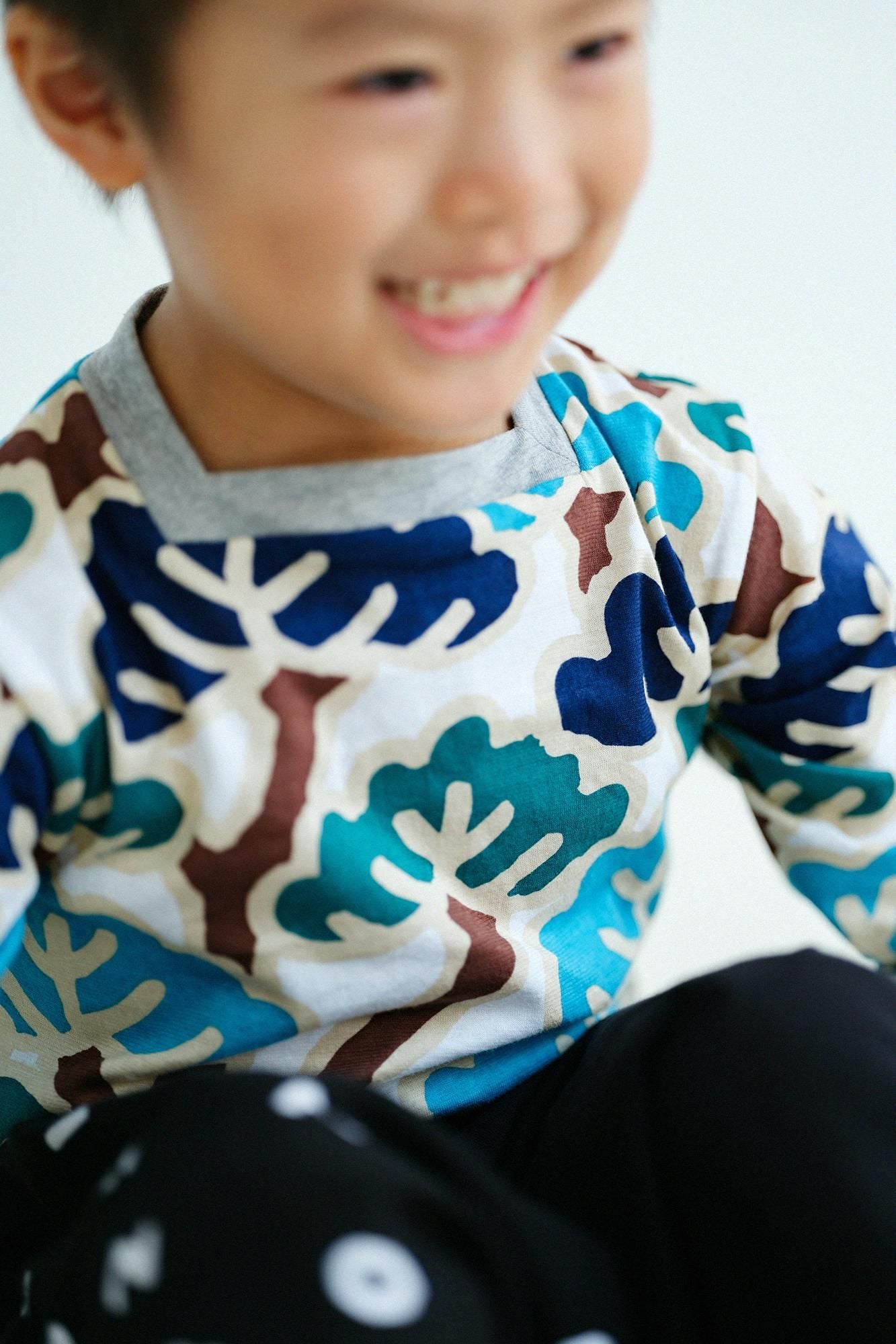 ● Square Neck Long Sleeve T-shirt / Beauty of Pine