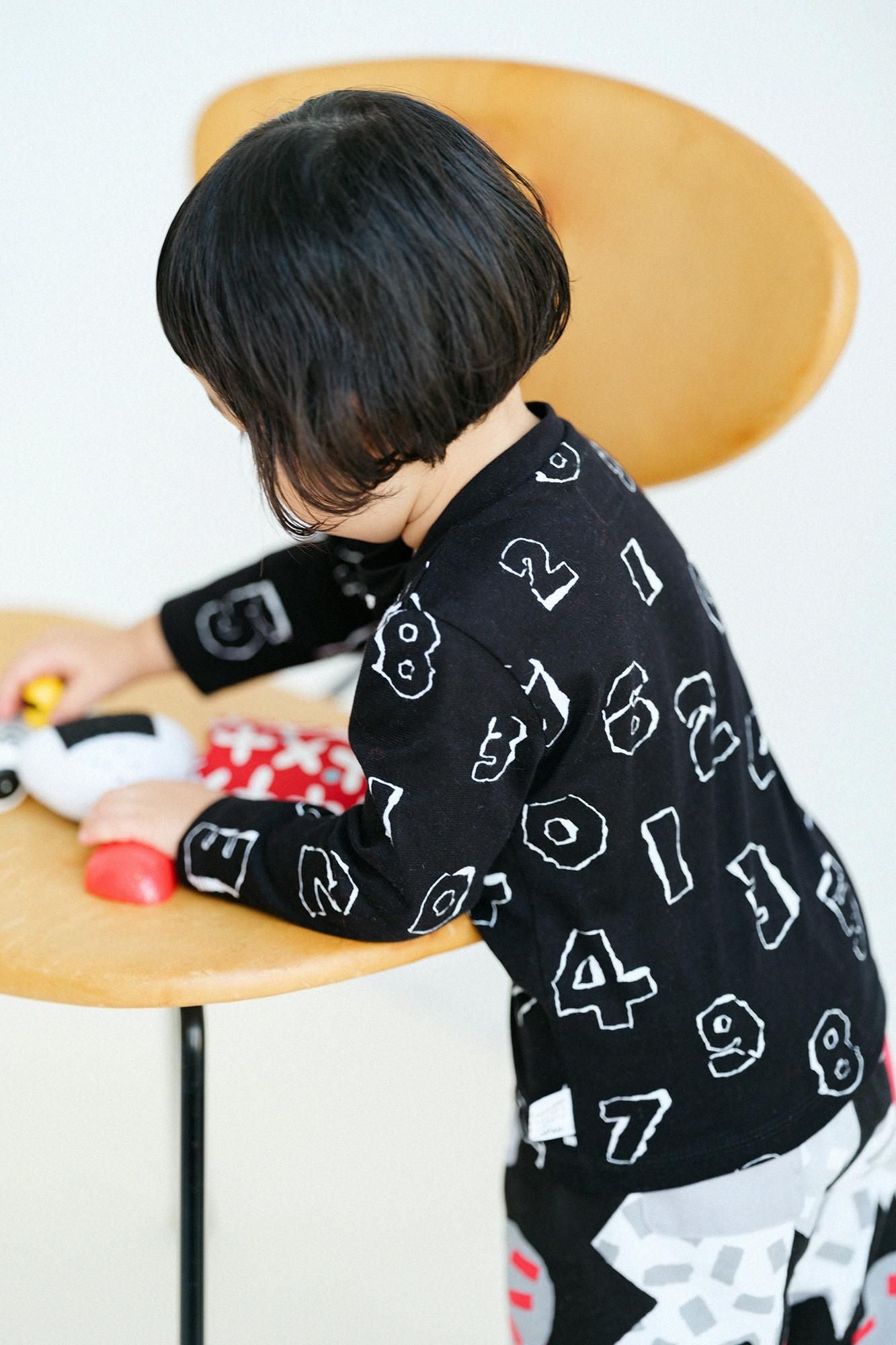 ●方領上衣 長袖/SO-SU-U 十數 拼貼畫